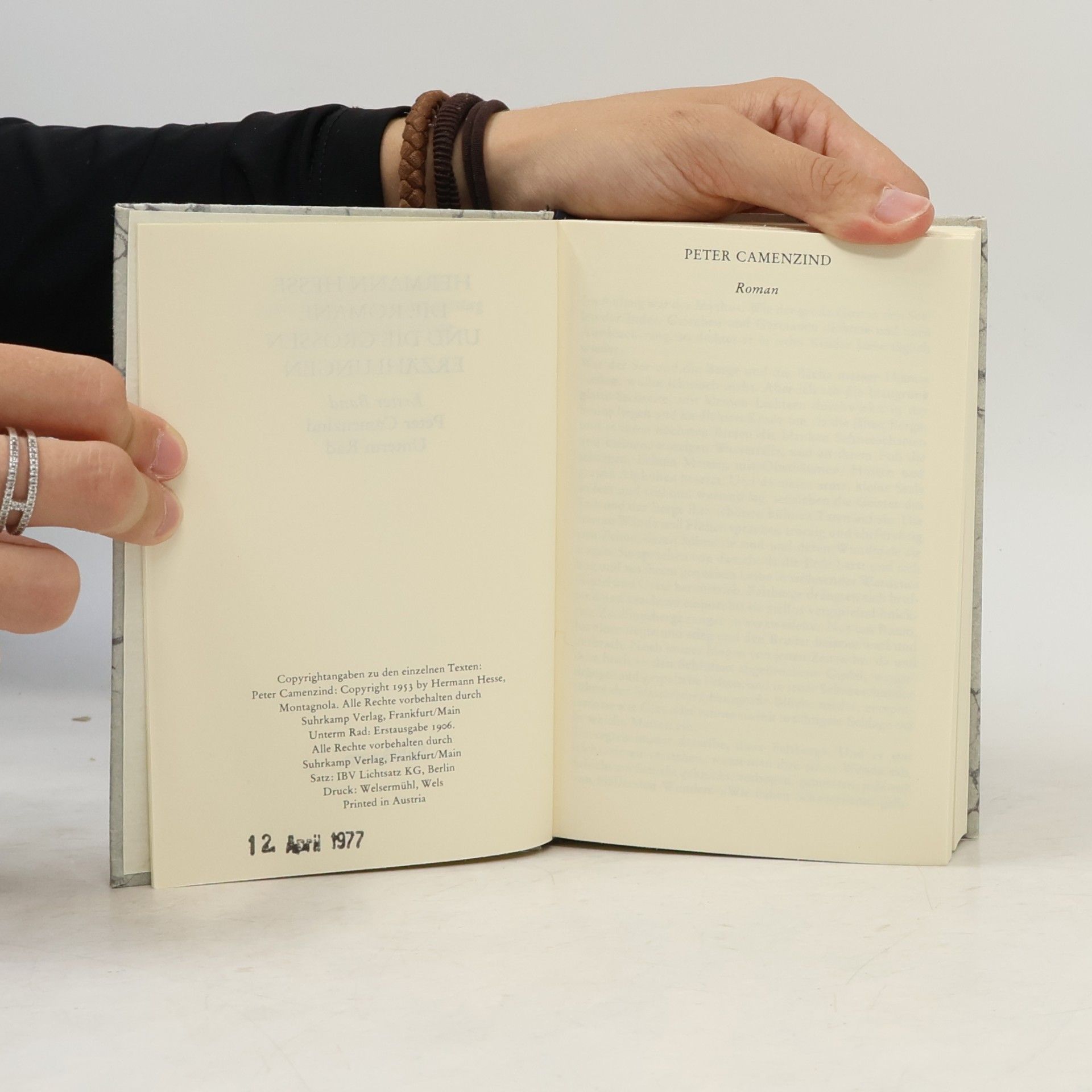 Hermann Hesse Camenzind Unterm Rad