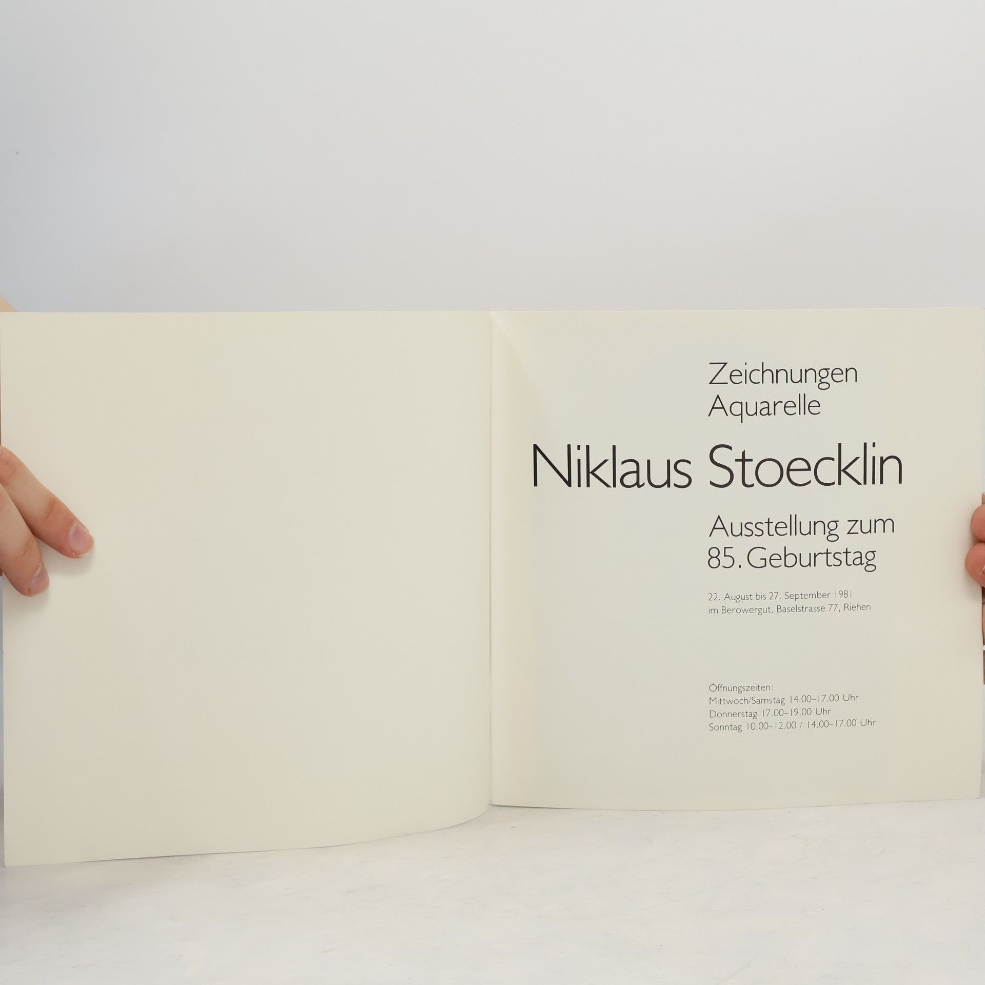 kolektiv Niklaus Stoecklin. Zeichnungen Aquarelle