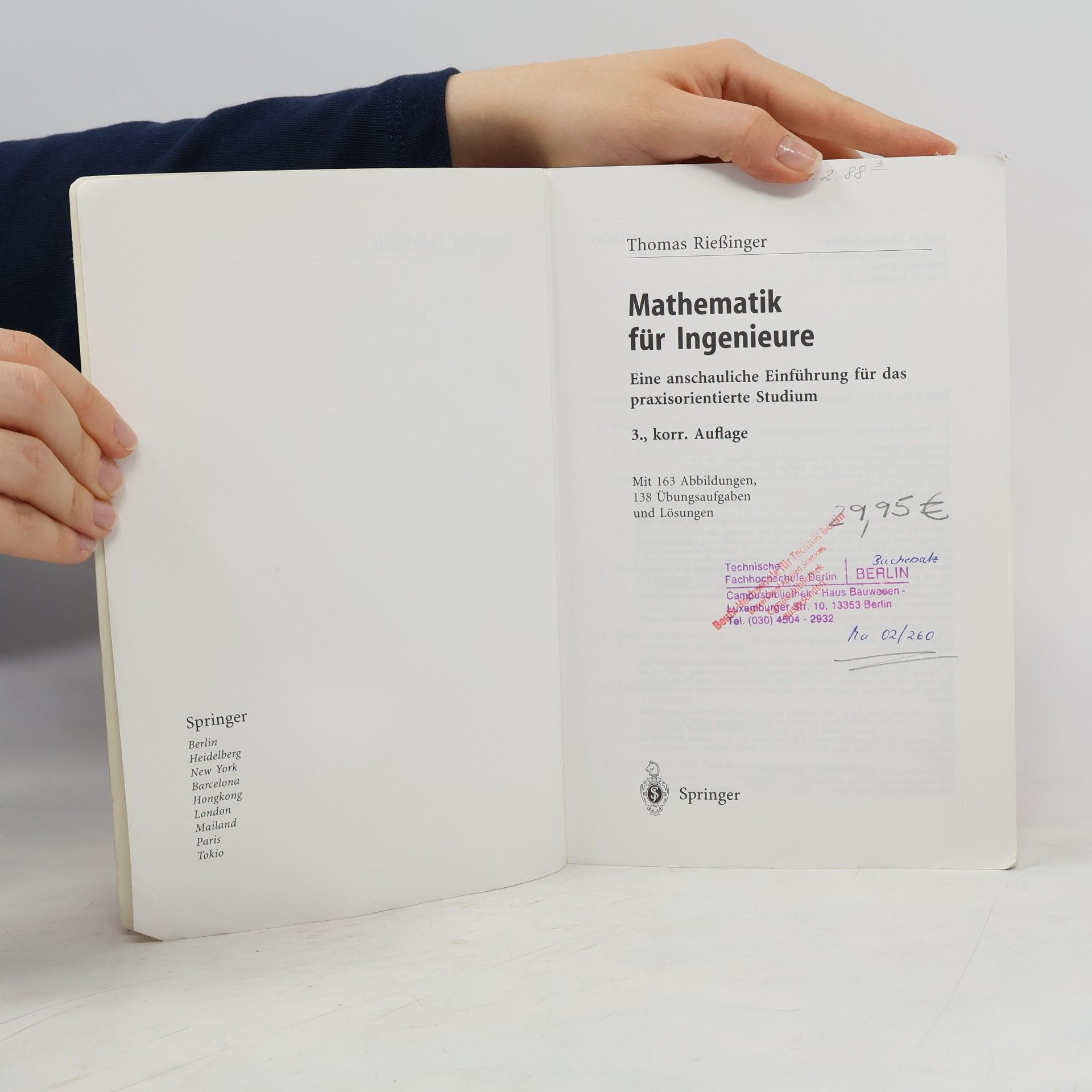 Thomas Rießinger Mathematik für Ingenieure. Eine anschauliche Einführung für das praxisorientierte Studium