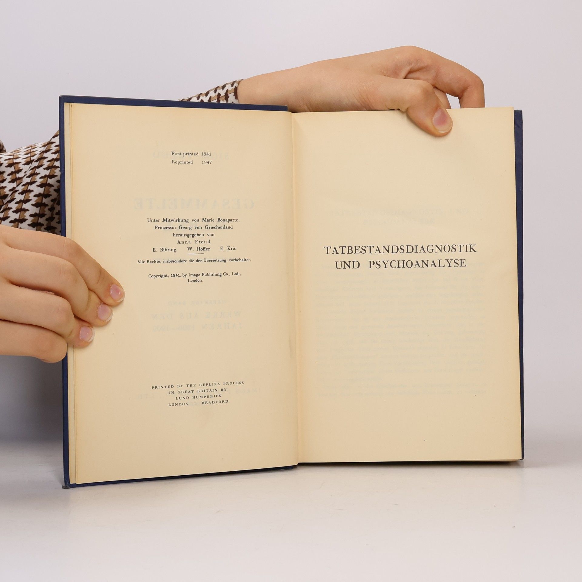 Sigmund Freud Gesammelte Werke VII. Werke aus den Jahren 1906-1909