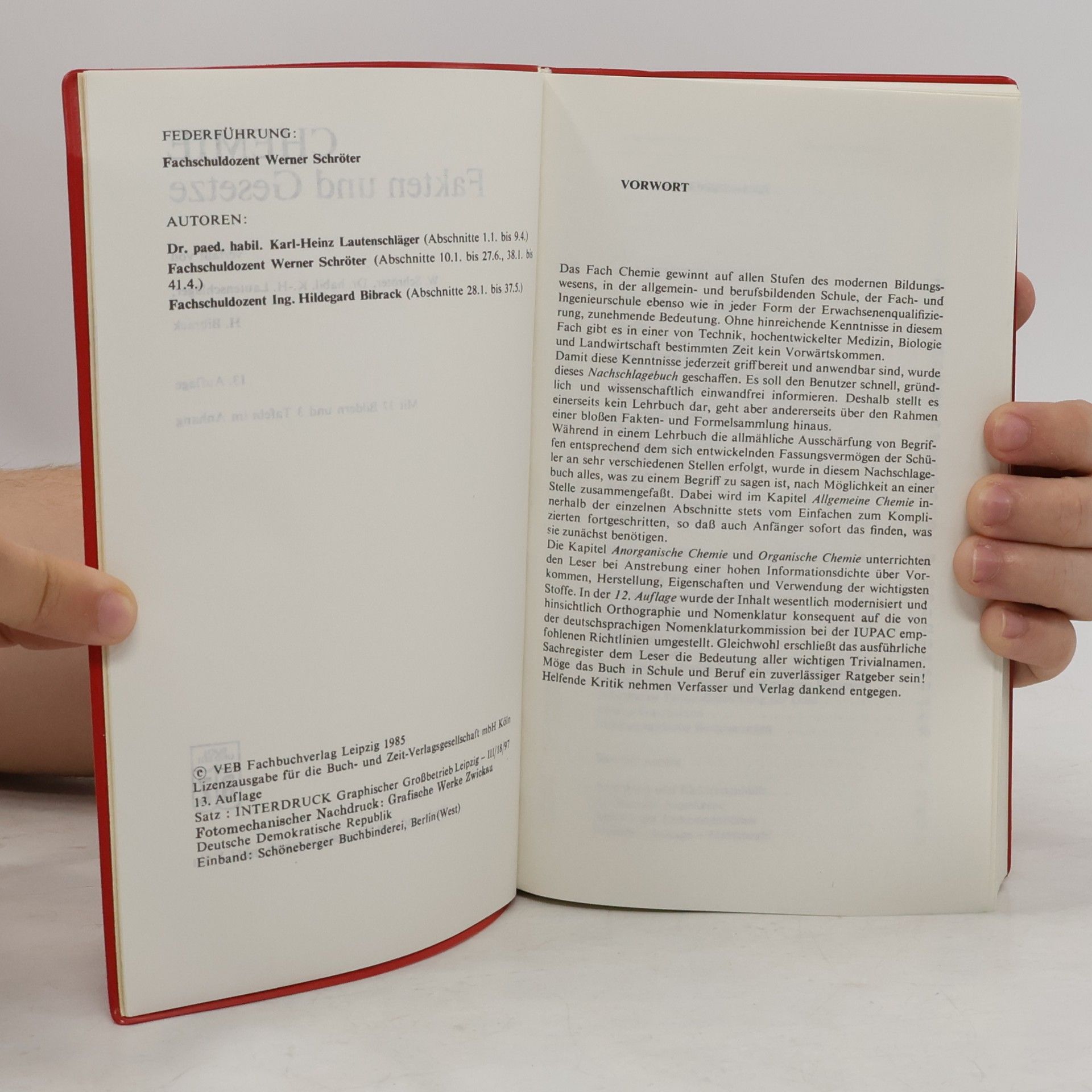 Various authors Chemie. Fakten und Gesetze