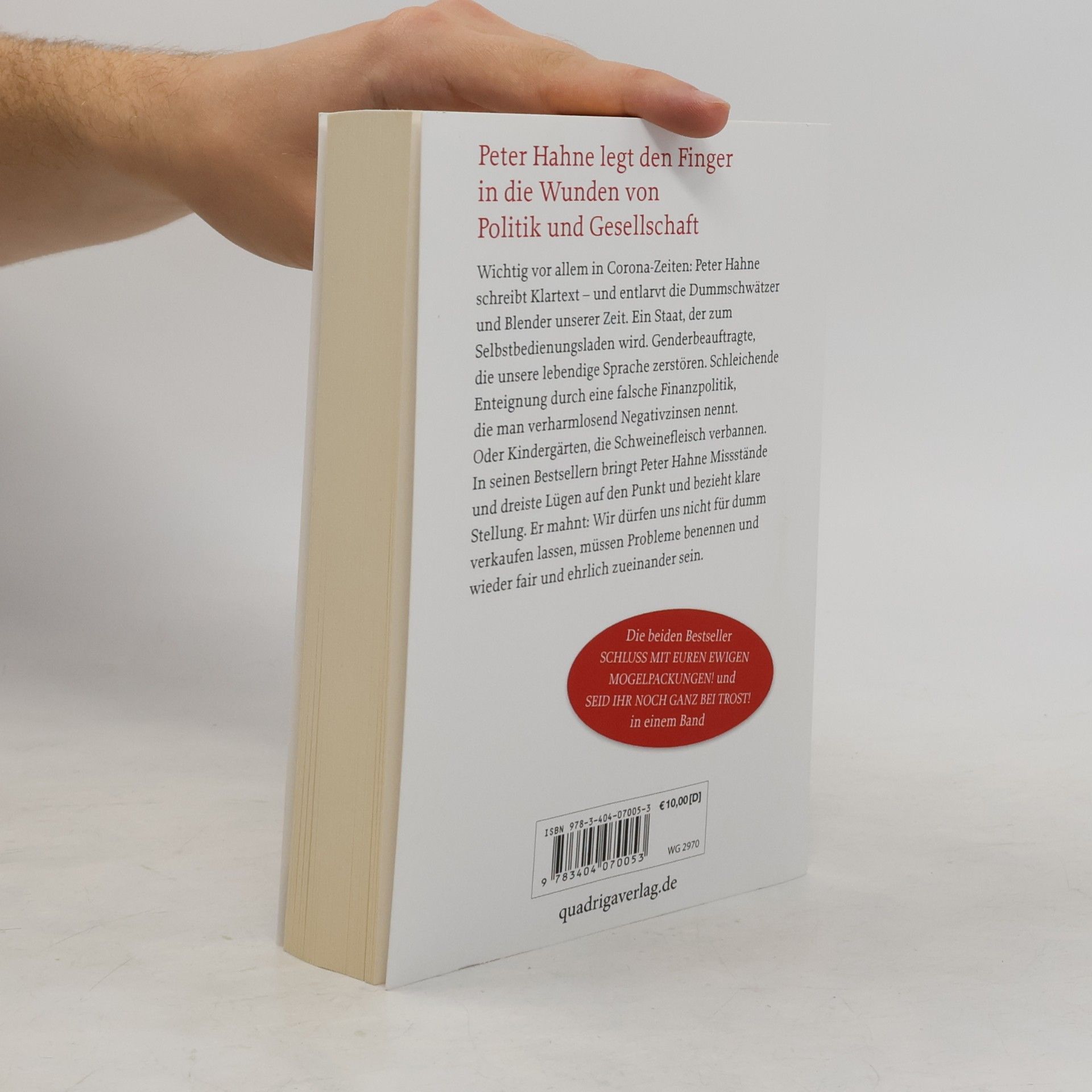 Peter Hahne Nicht auf unsere Kosten!