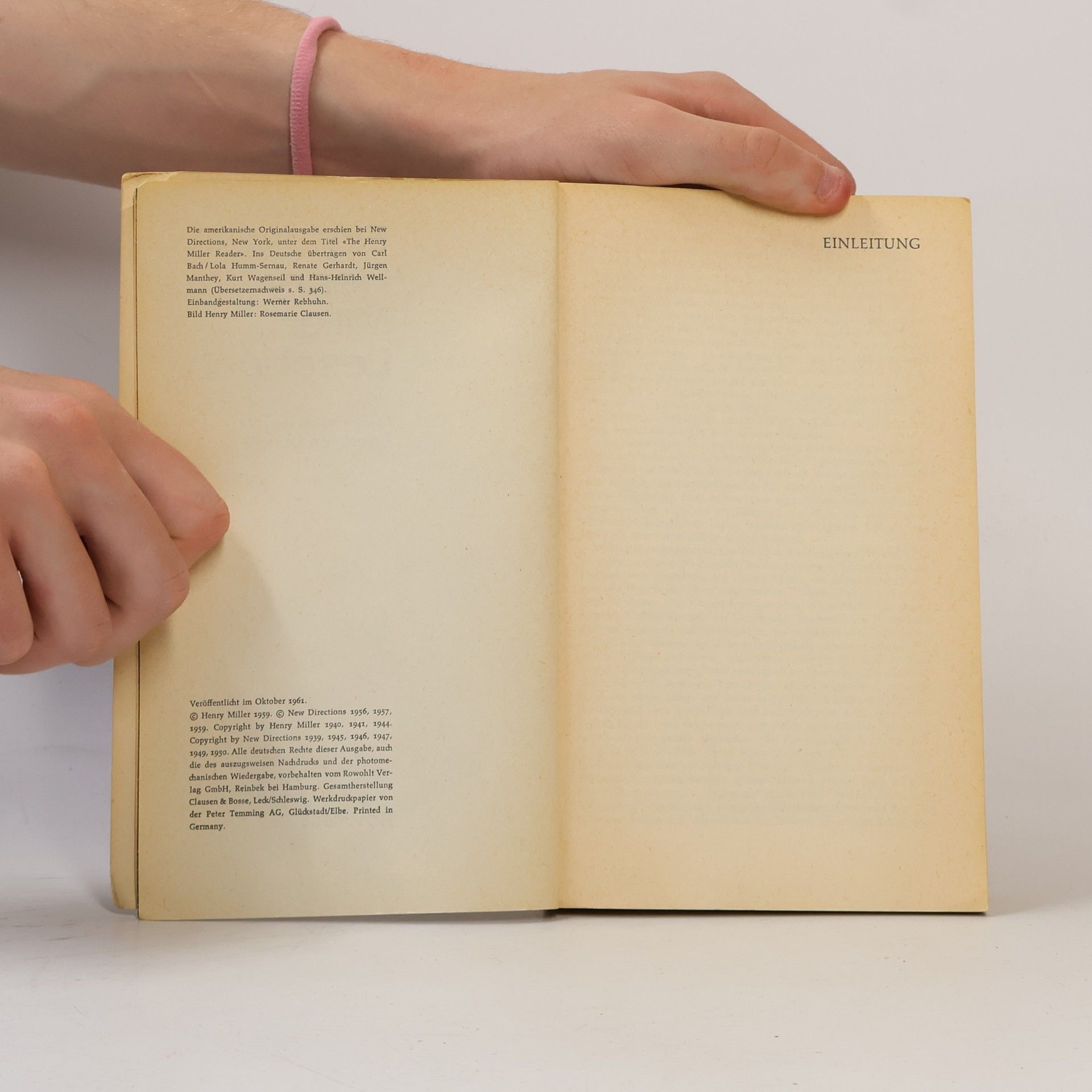 Henry Miller Ein Henry Miller Lesebuch