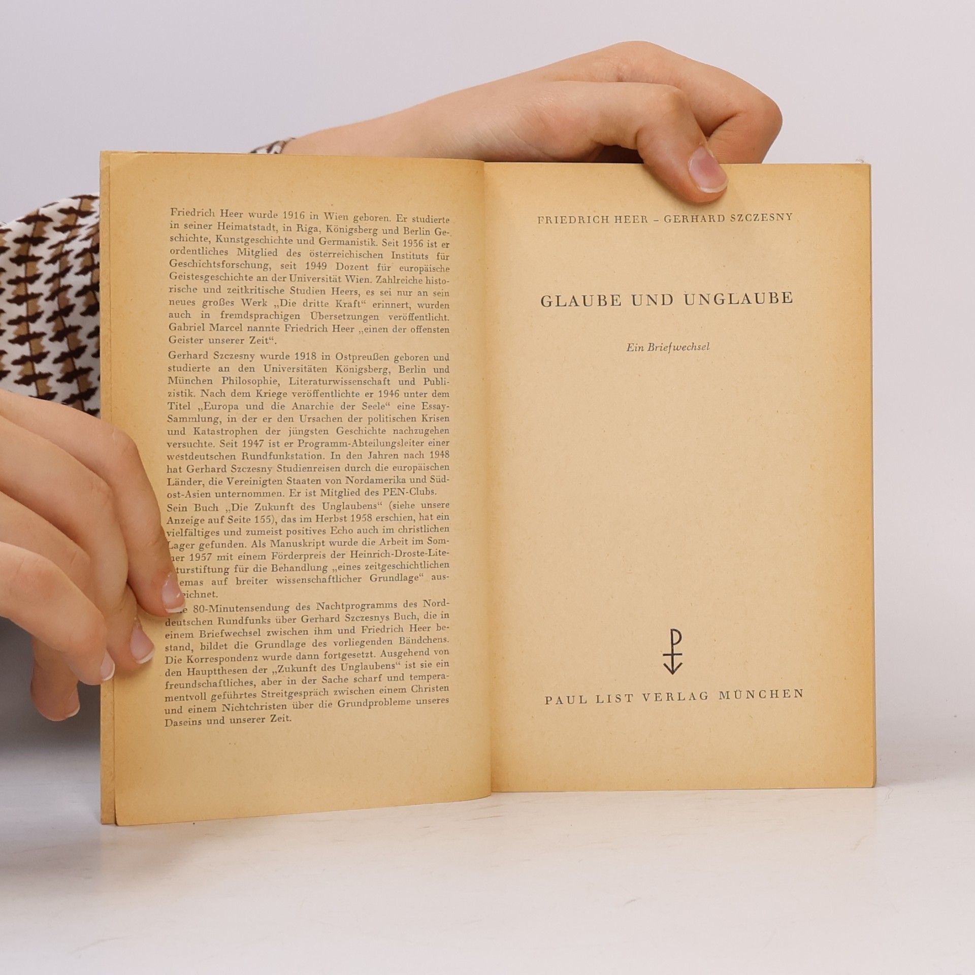 Friedrich Heer Glaube und Unglaube