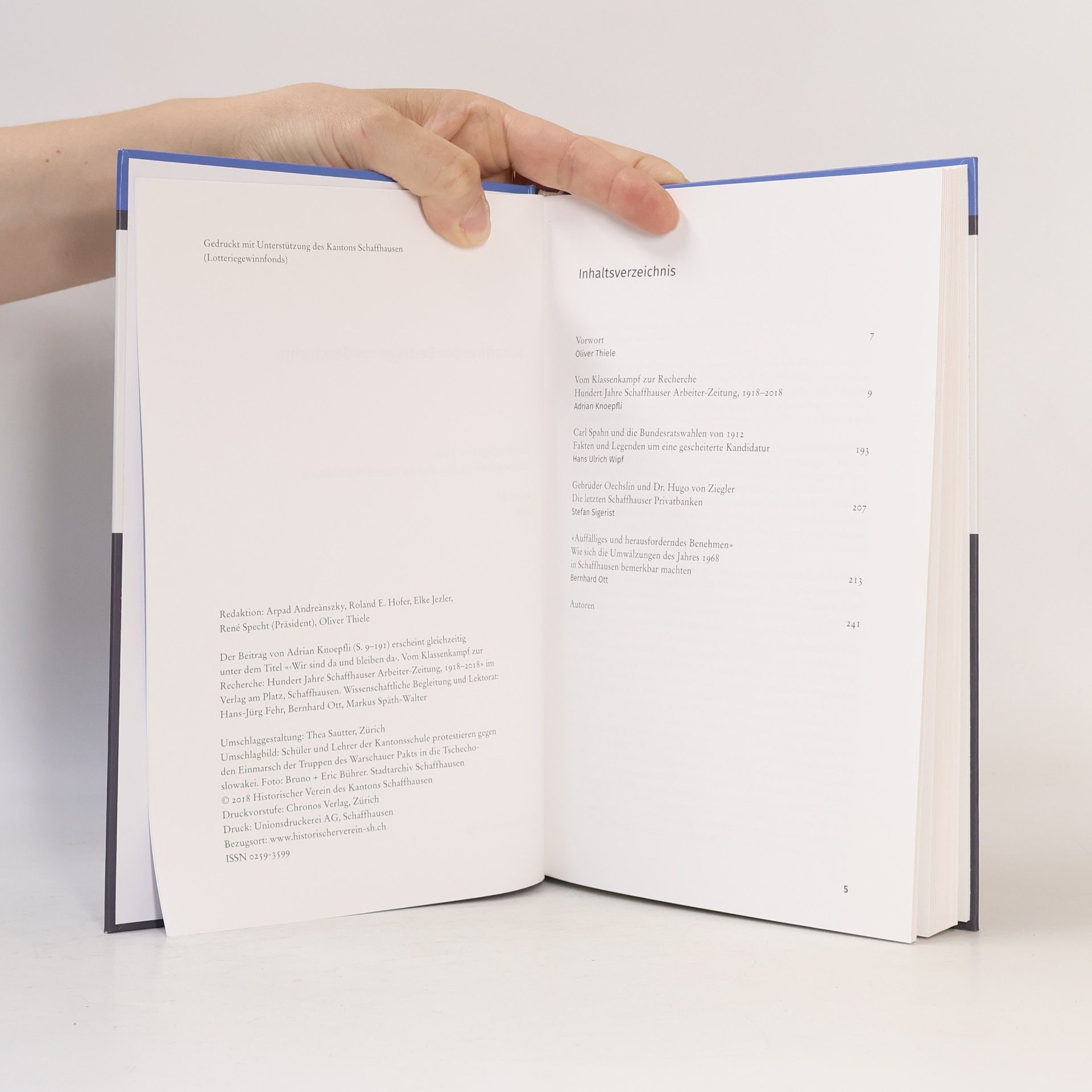 Autorenkollektiv Schaffhauser Beiträge zur Geschichte 90/2018