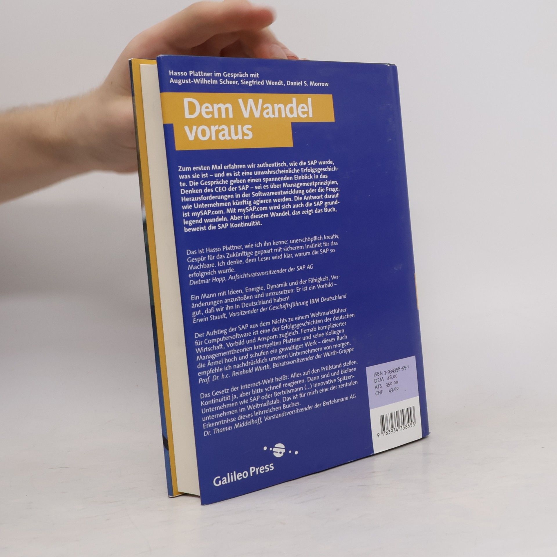 Hasso Plattner SAP PRESS: Dem Wandel voraus