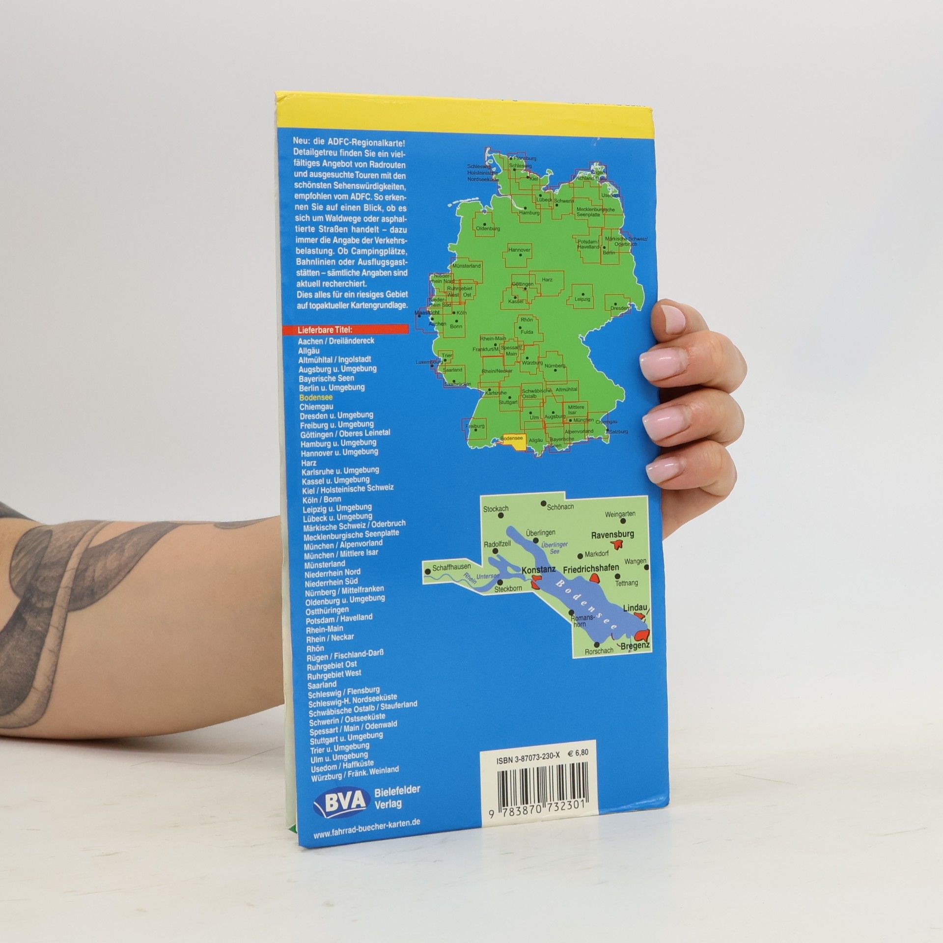 ADFC Regionalkarten, Bodensee (ADFC-Regionalkarte 1:50.000)