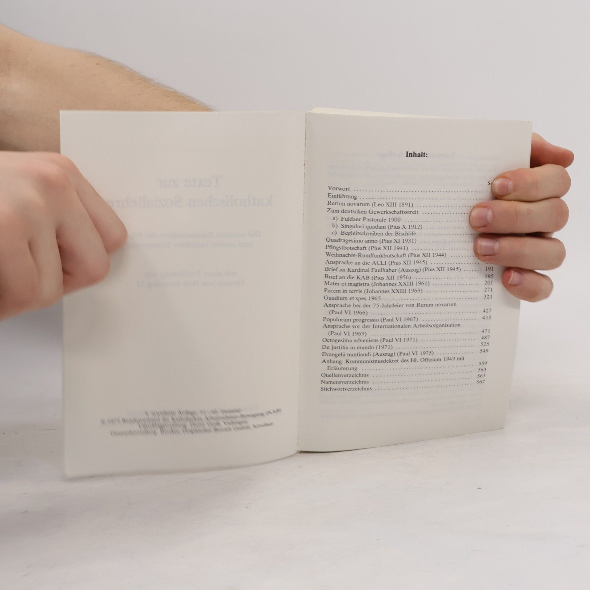 Oswald von Nell Breuning Texte zur katholischen Soziallehre