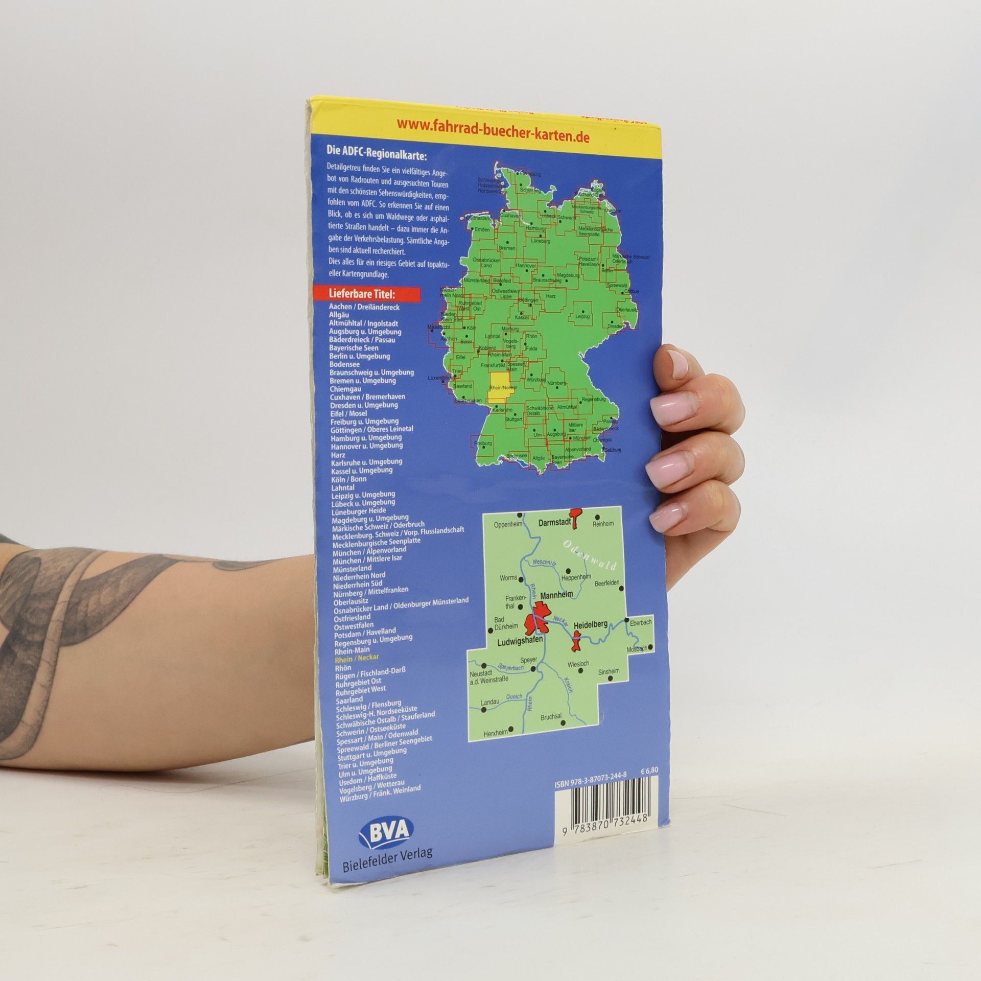 ADFC Regionalkarten, Region Rhein/Neckar: ADFC-Regionalkarte 1:75000