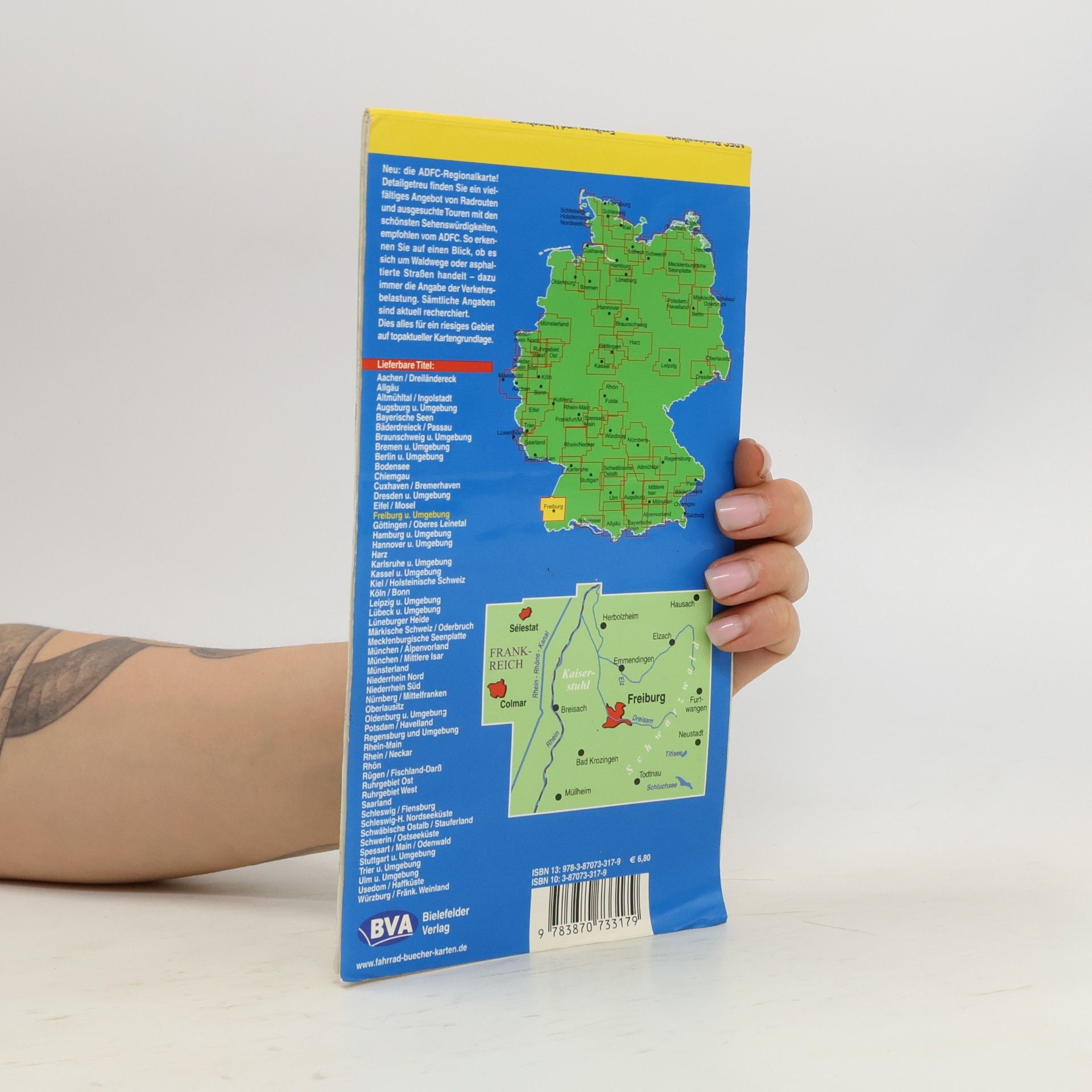 ADFC-Regionalkarte Freiburg und Umgebung mit Tagestouren-Vorschlägen, 1:75.000: Rheinebene u. Schwarzwald zwischen Colmar und Schluchsee (ADFC-Regionalkarte 1:75000)
