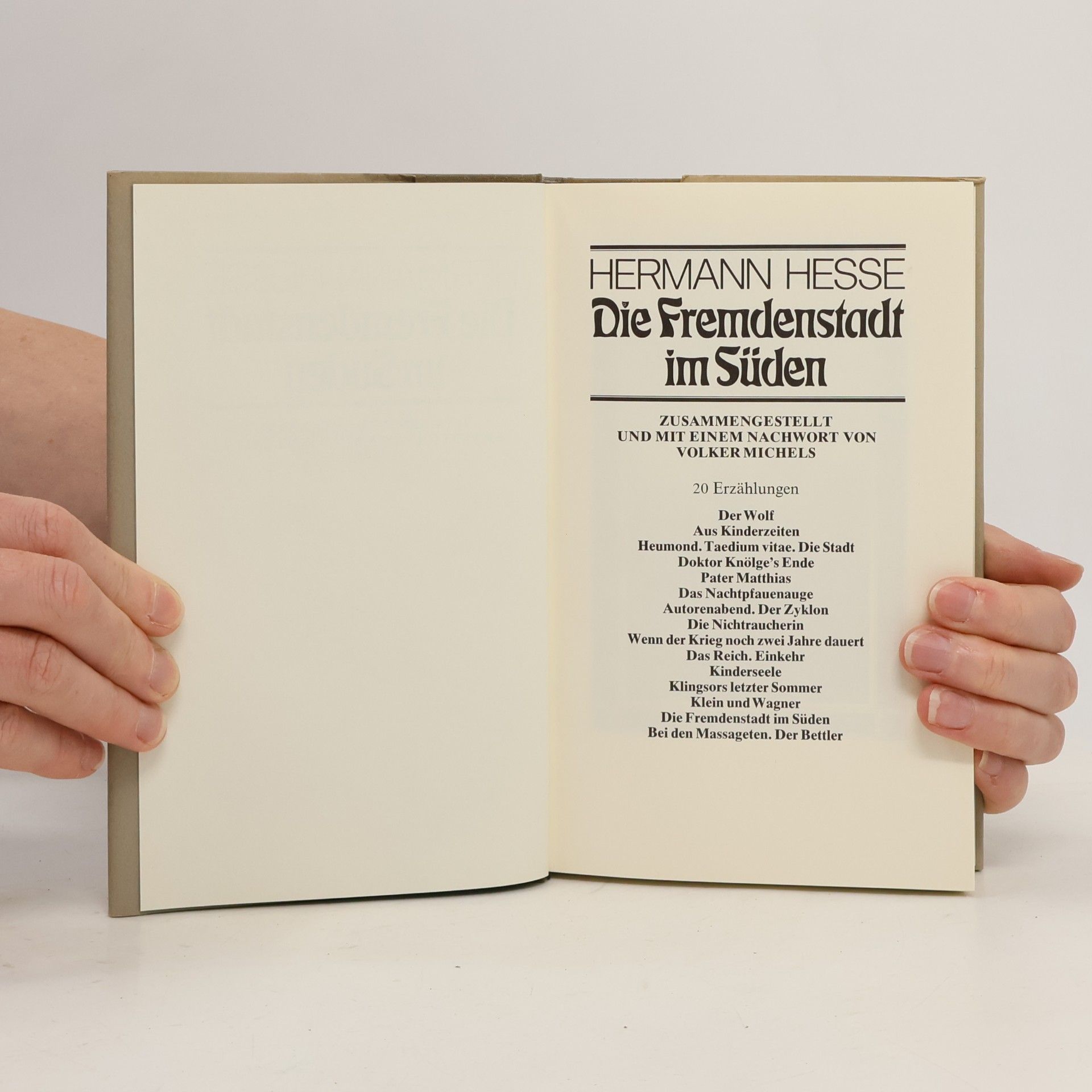 Hermann Hesse Die Fremdenstadt im Süden