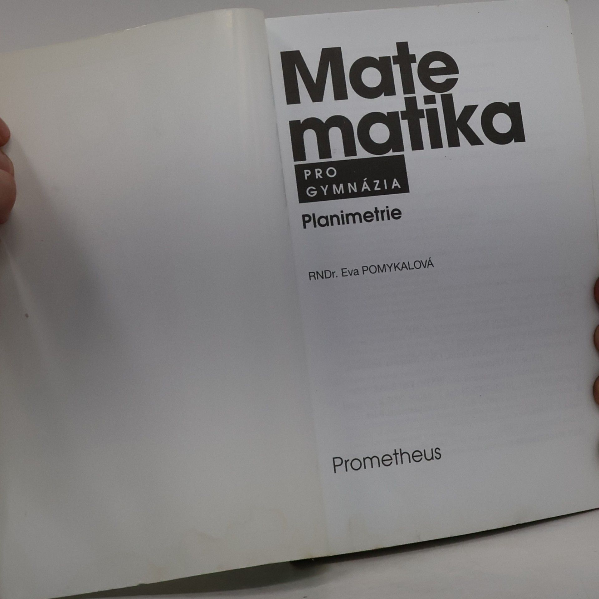Eva Pomykalová Matematika pro gymnázia: planimetrie