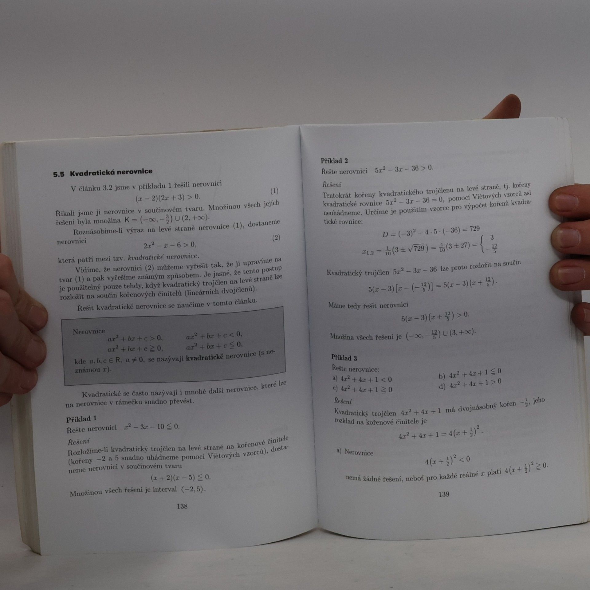 Leo Boček Matematika pro gymnázia. Rovnice a nerovnice