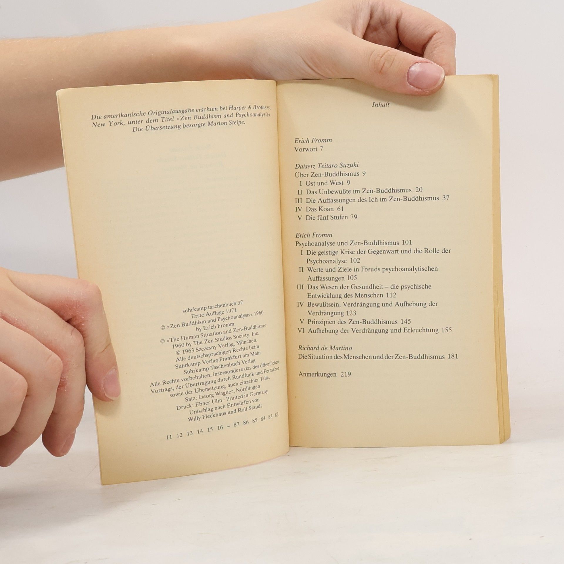 Erich Fromm Zen-Buddhismus und Psychoanalyse