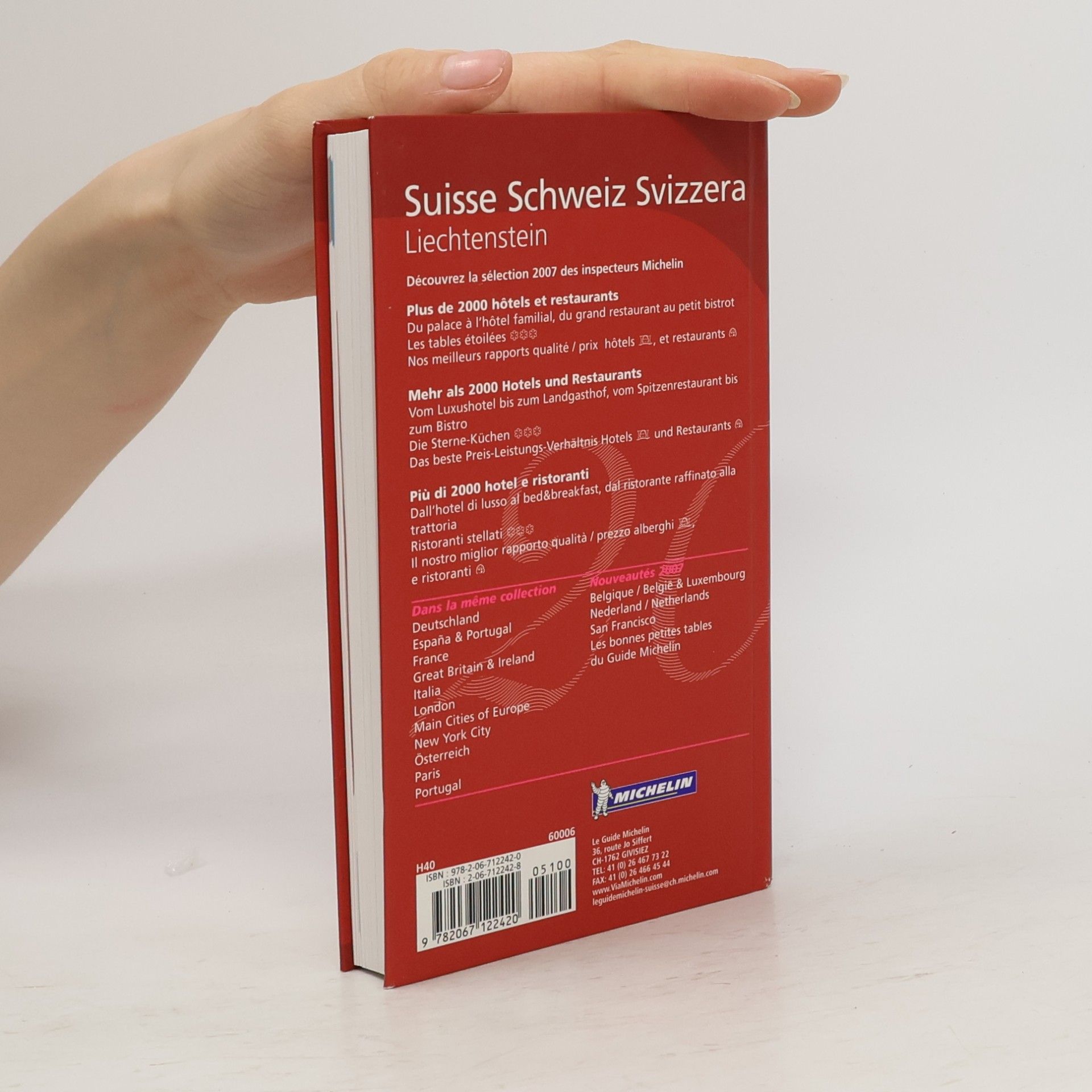 Guides Touristiques Michelin Michelin Guide Red Guide 2007 Suisse - Schweiz - Svizzera