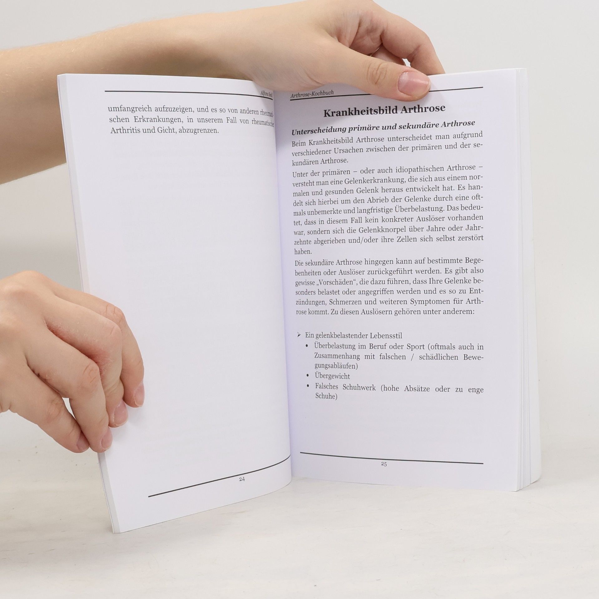 Alfons Seidl Das Arthrose Kochbuch