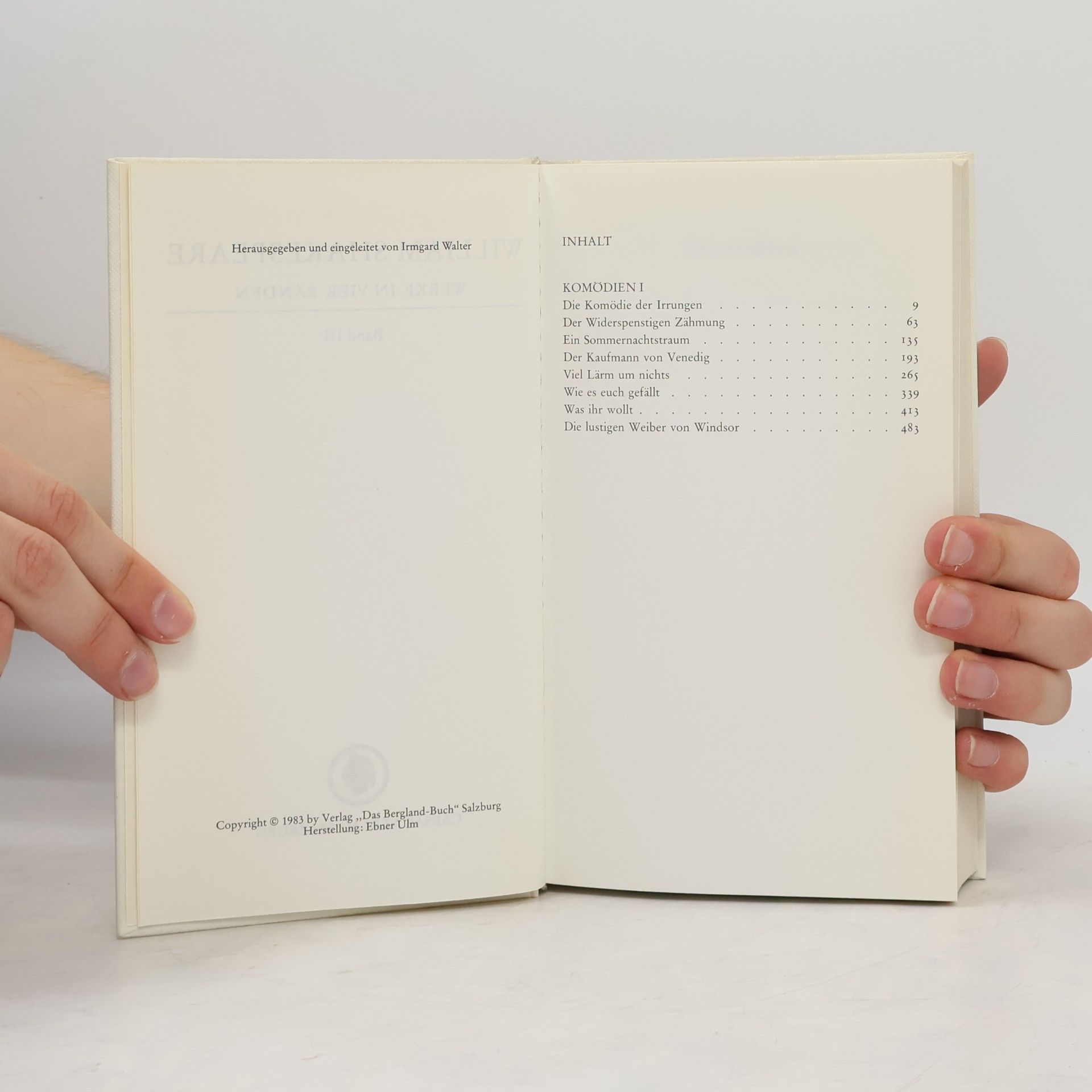 William Shakespeare Werke in vier Bänden 3