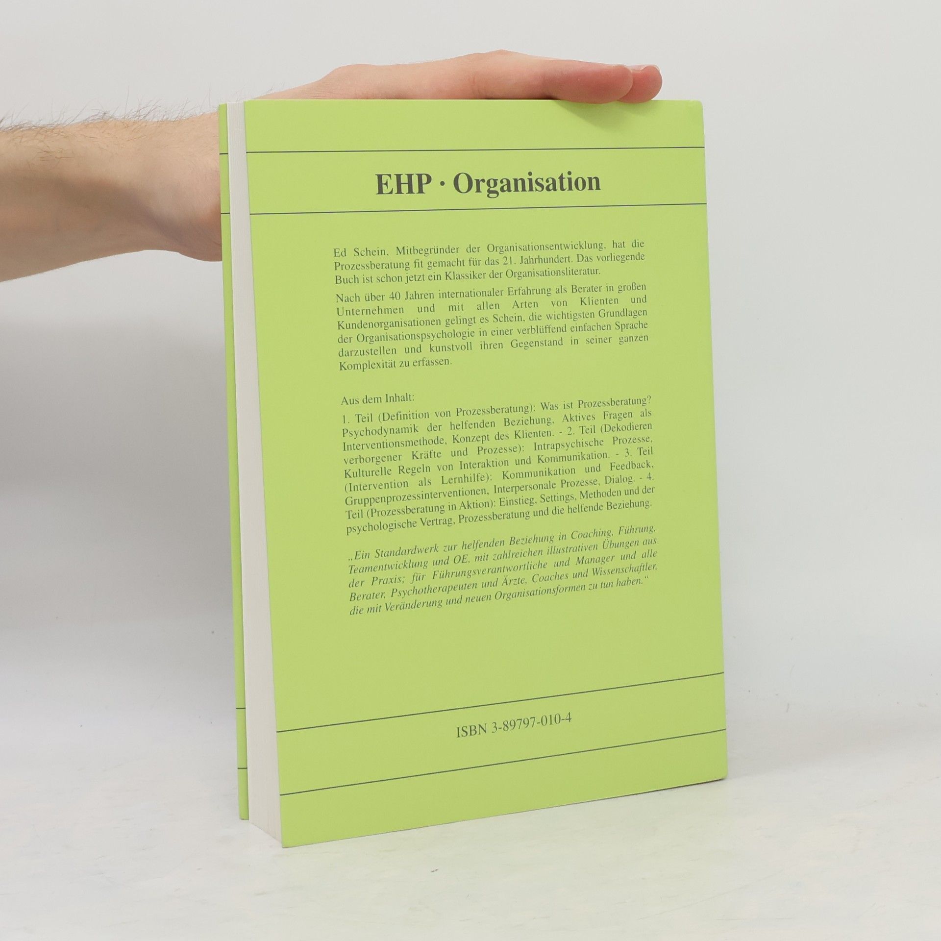 Edgar Schein Prozessberatung für die Organisation der Zukunft