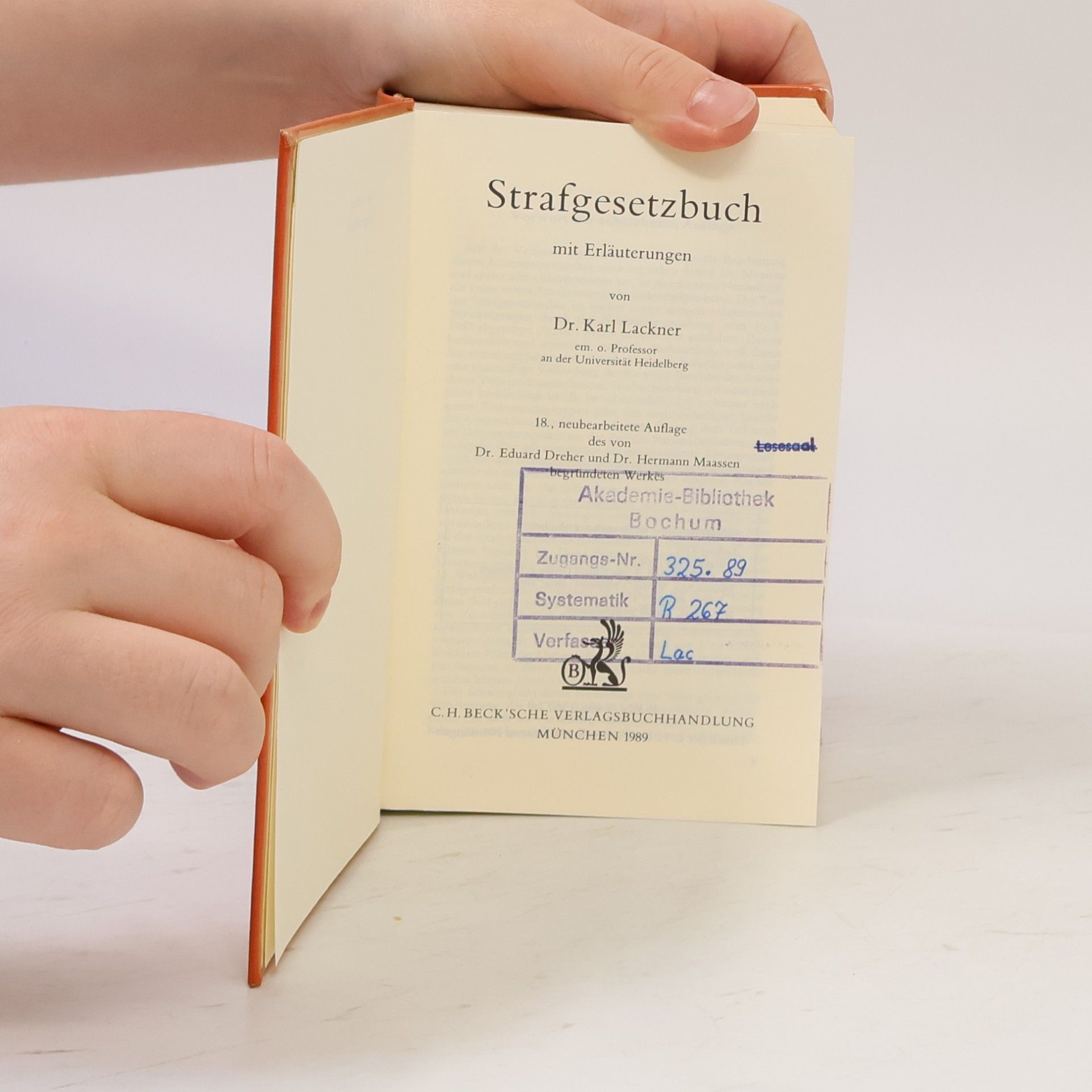 Karl Lackner Gelbe Erläuterungsbücher: Strafgesetzbuch