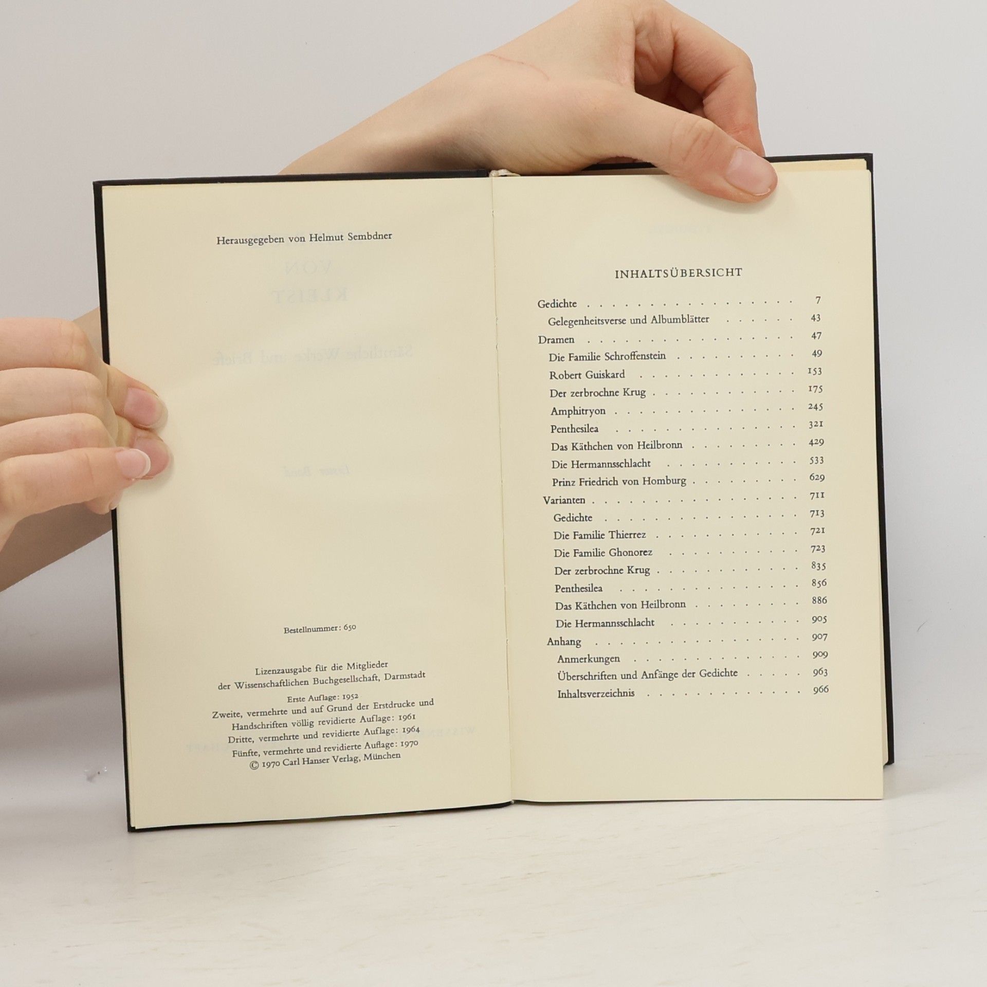 Heinrich von Kleist Sämtliche Werke und Briefe 1