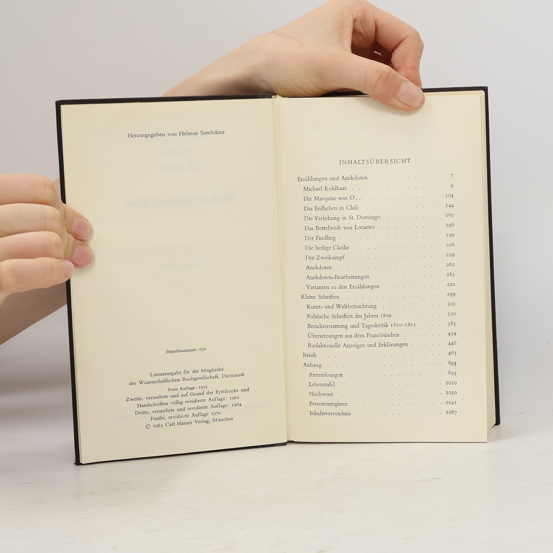 Heinrich von Kleist Sämtliche Werke und Briefe 2
