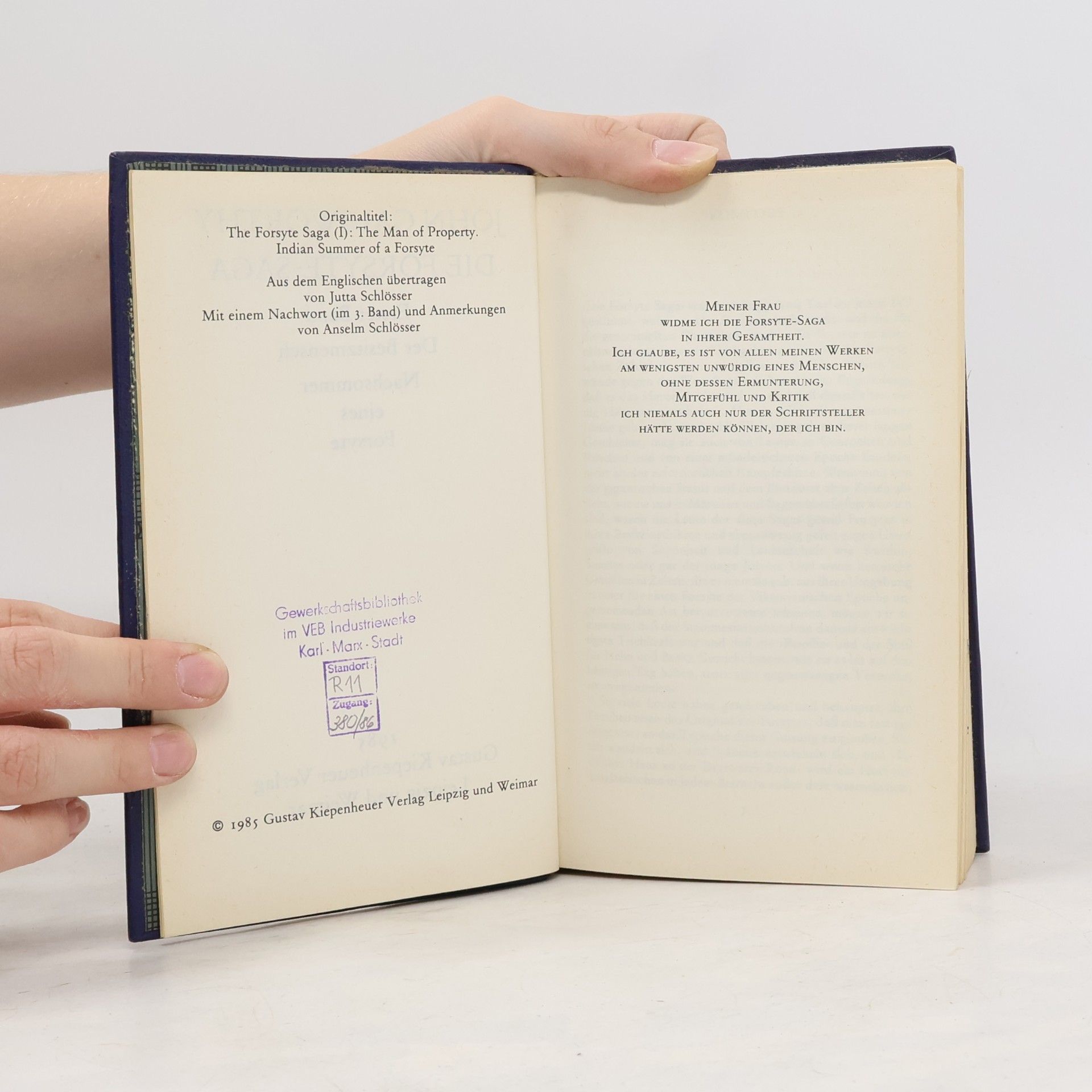 John Galsworthy Die Forsyte-Saga I. Erster Band