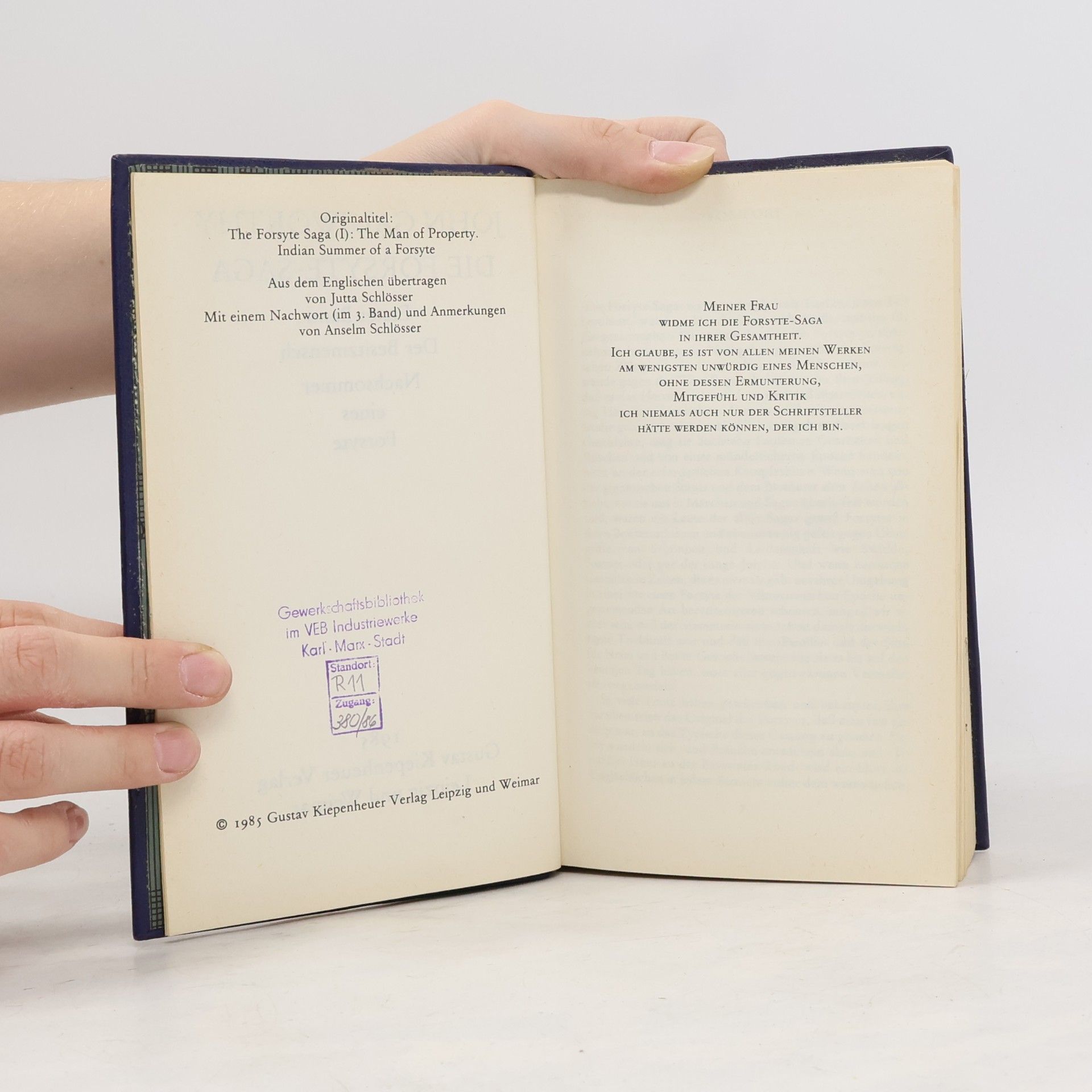 John Galsworthy Die Forsyte-Saga I. Erster Band