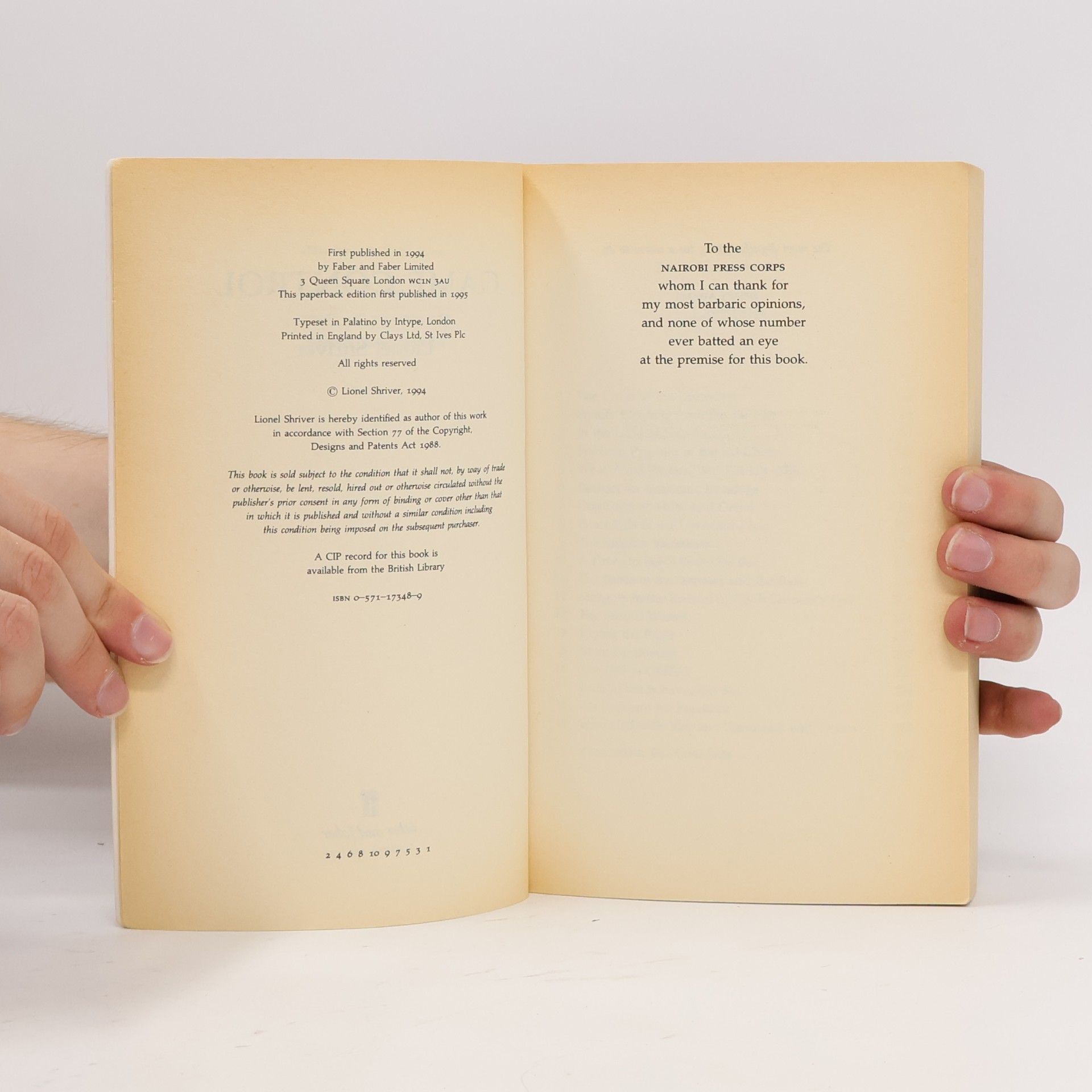 Lionel Shriver Game Control