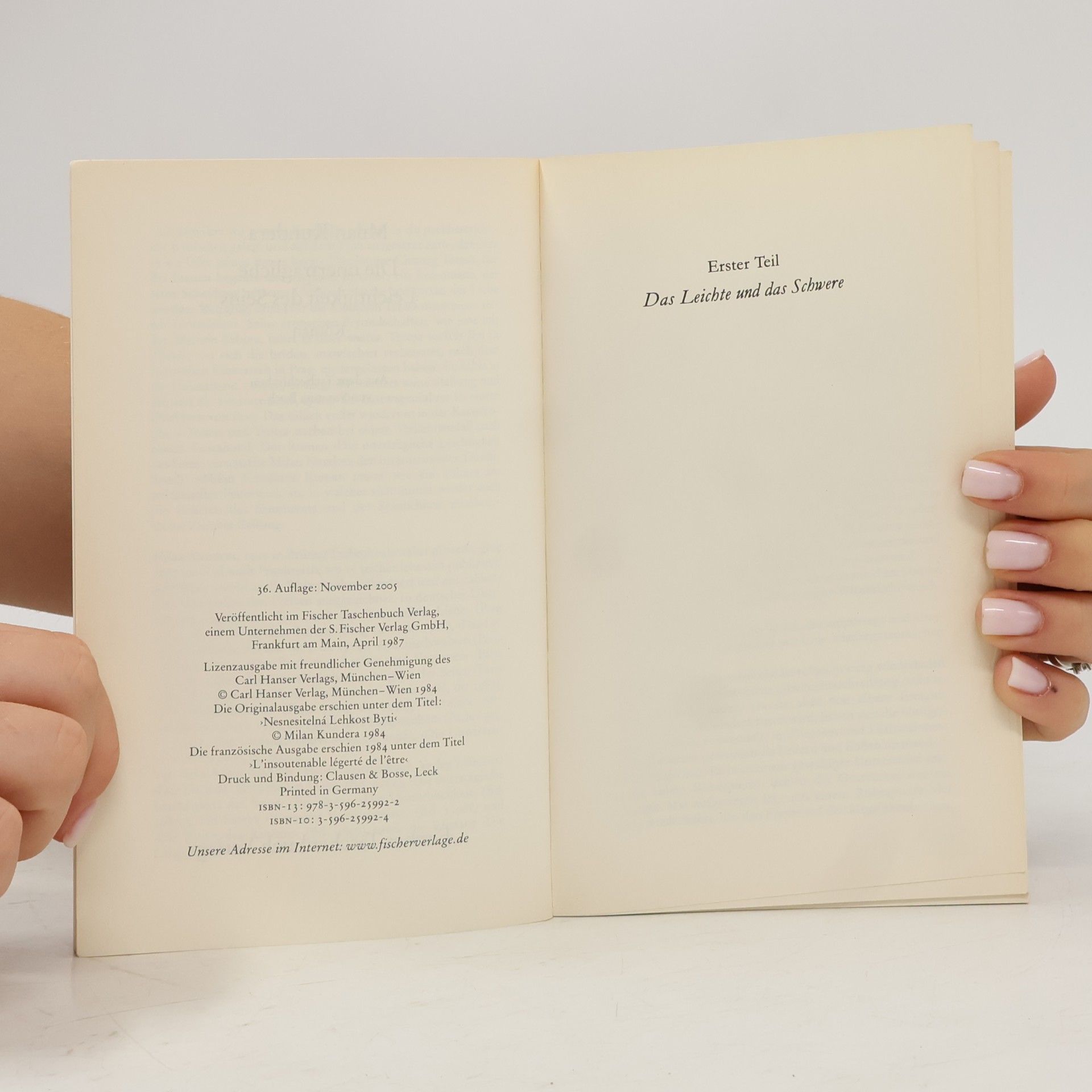 Milan Kundera Die unerträgliche Leichtigkeit des Seins
