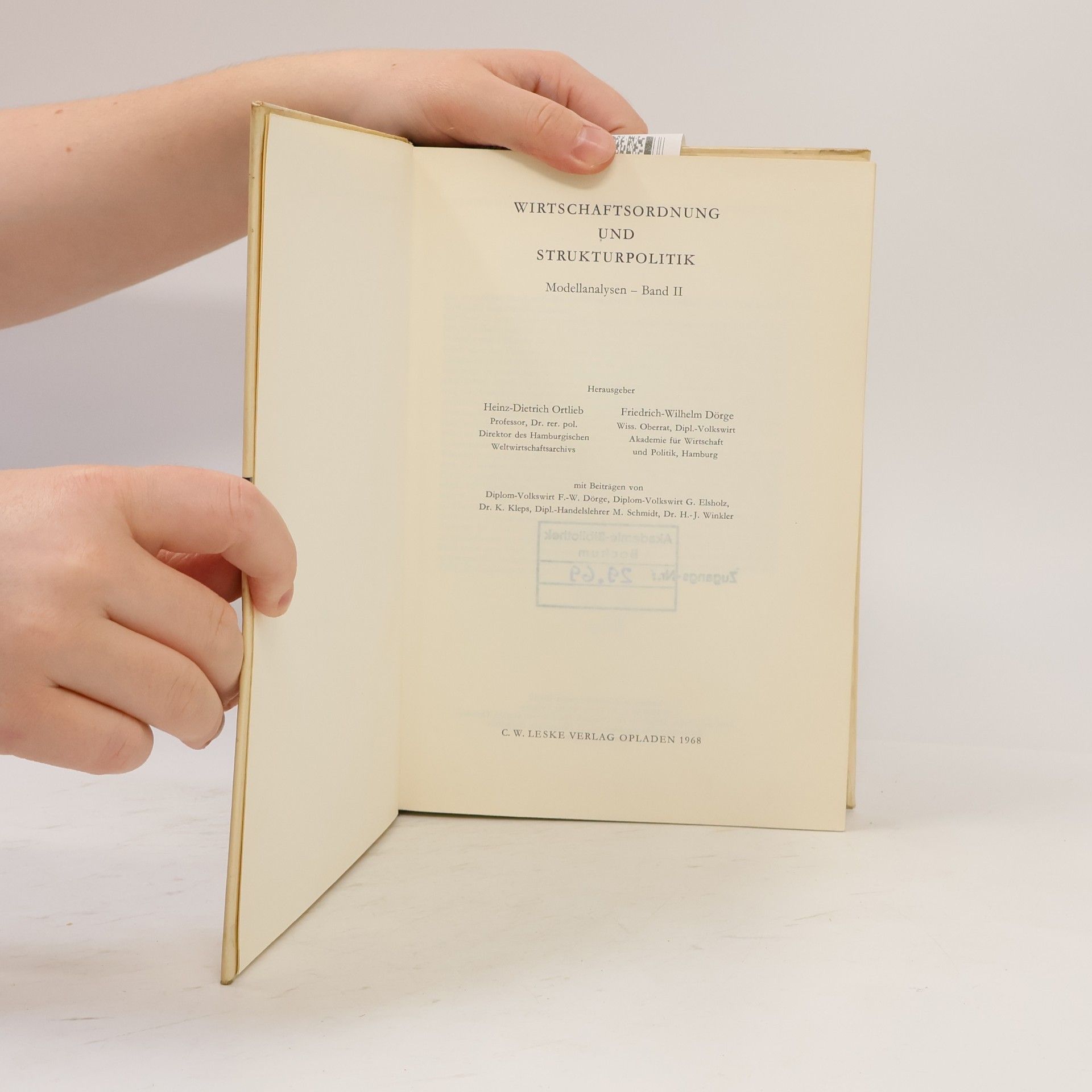 Various authors Strukturpolitik und Wirtschaftsordnung II
