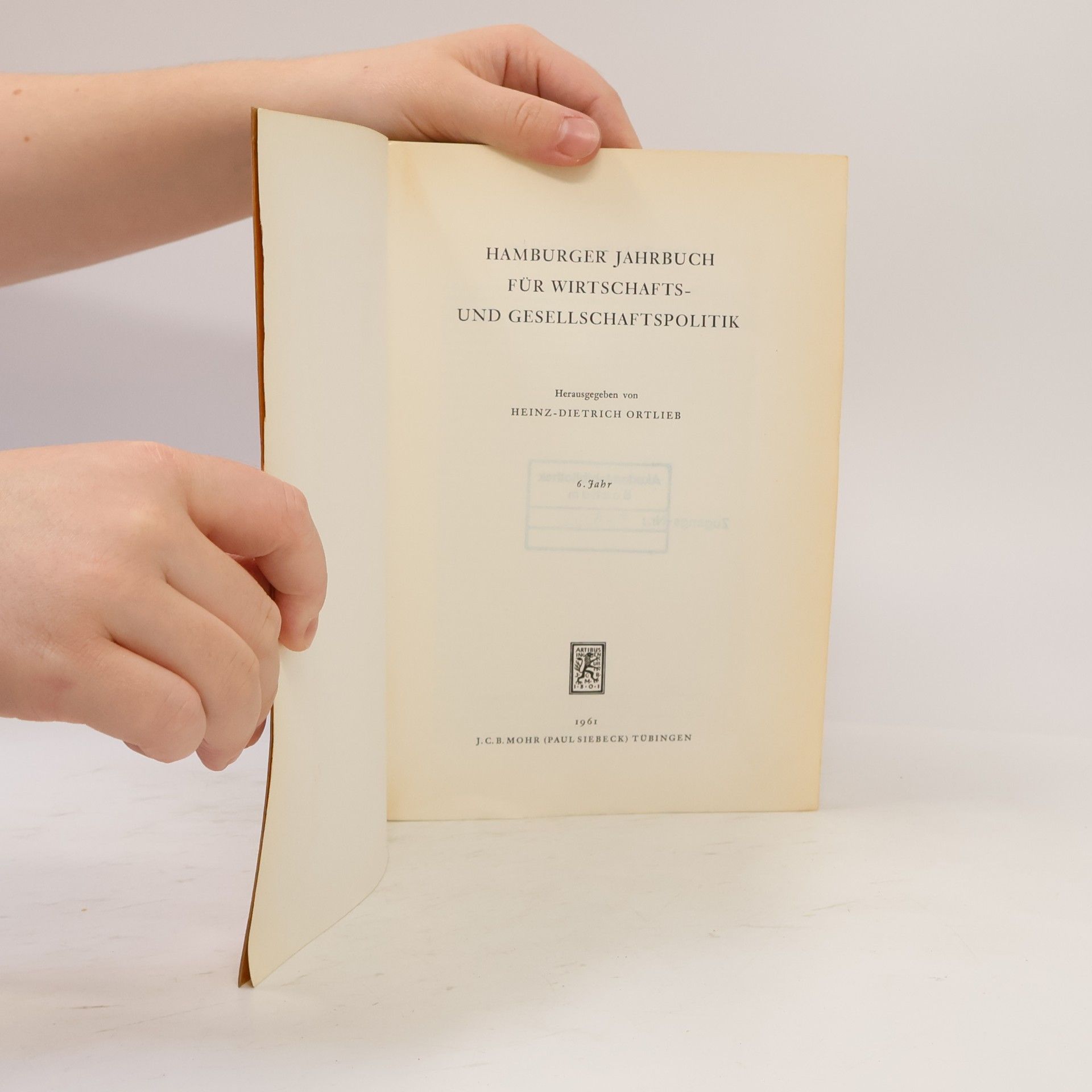 Heinz-Dietrich Ortlieb Hamburger Jahrbuch für Wirtschafts- und Gesellschaftspolitik