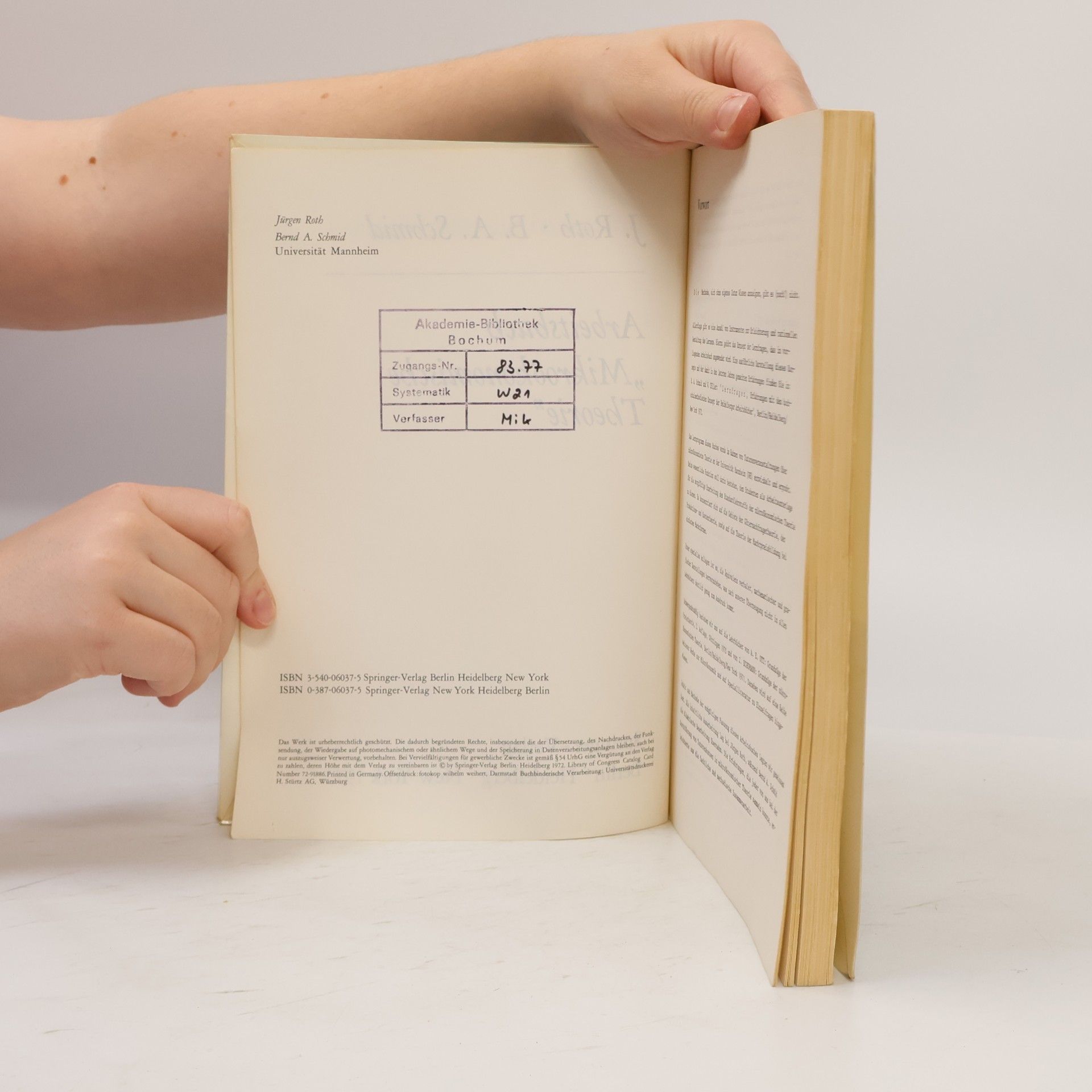 Bernd A. Schmid Heidelberger Arbeitsbücher - 7: Arbeitsbuch Mikroökonomische Theorie