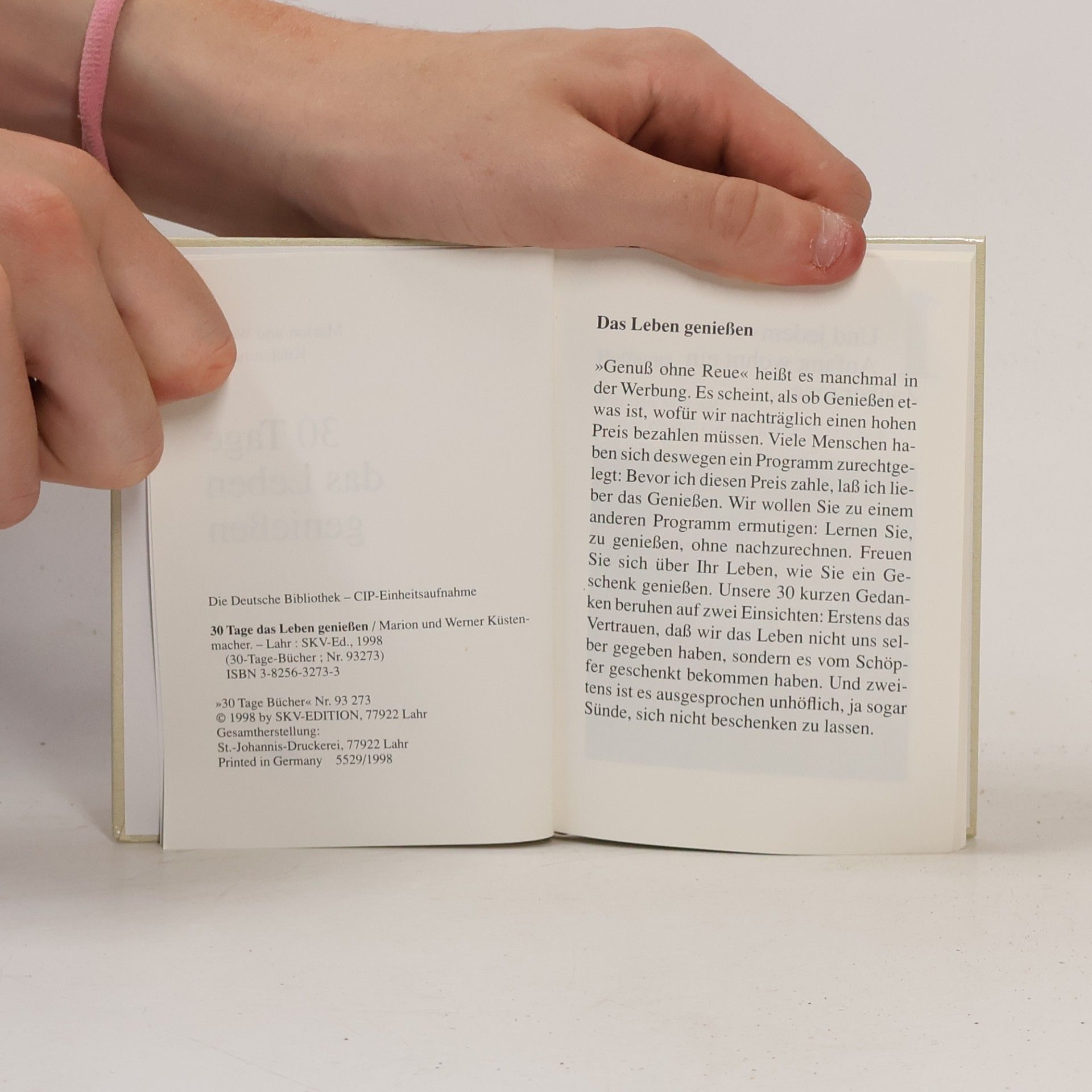 Marion Küstenmacher 30 Tage Bücher: 30 Tage - Das Leben genießen