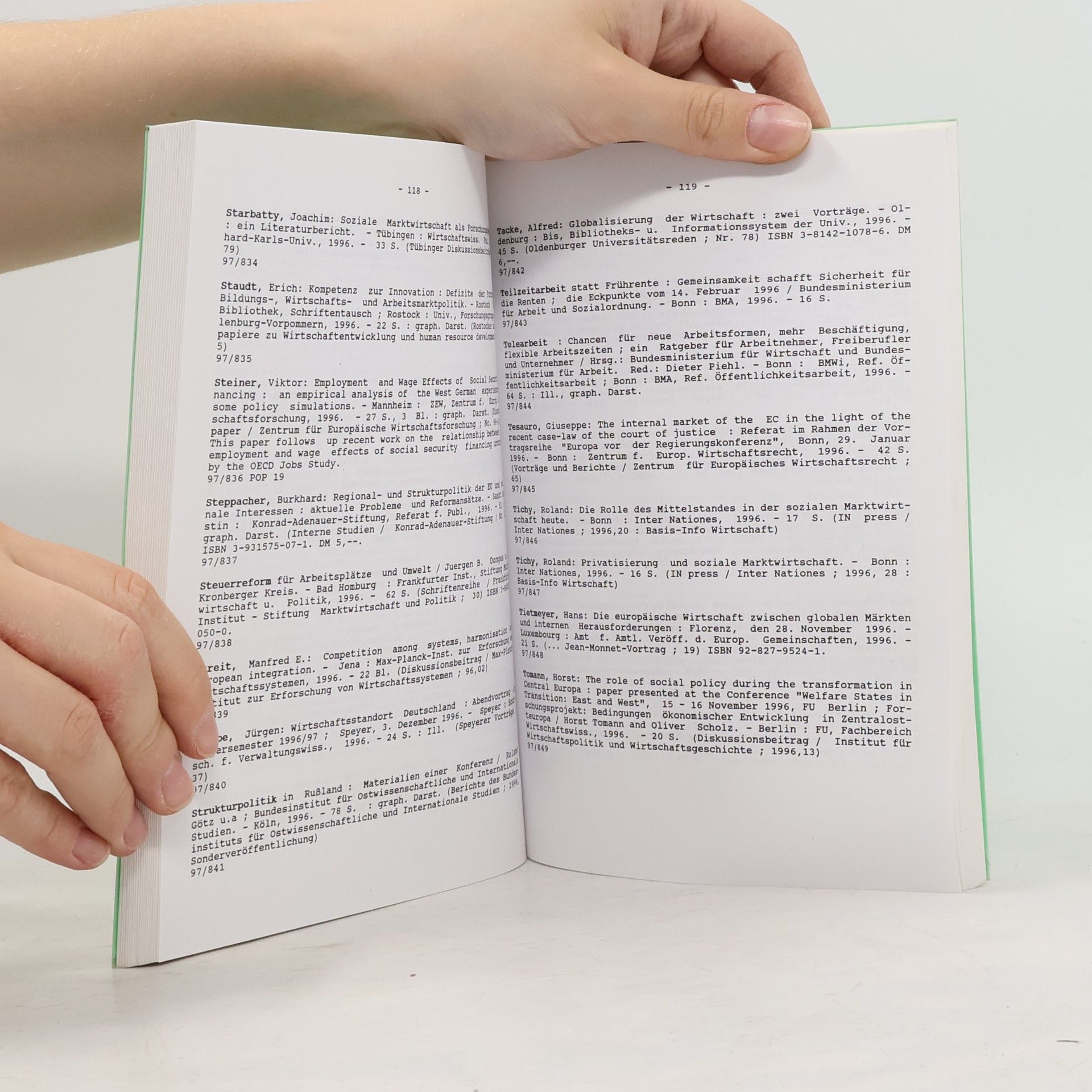 Autorenkollektiv Dokumentation – Thema: Graue Literatur zur Verwaltungswissenschaft 1993