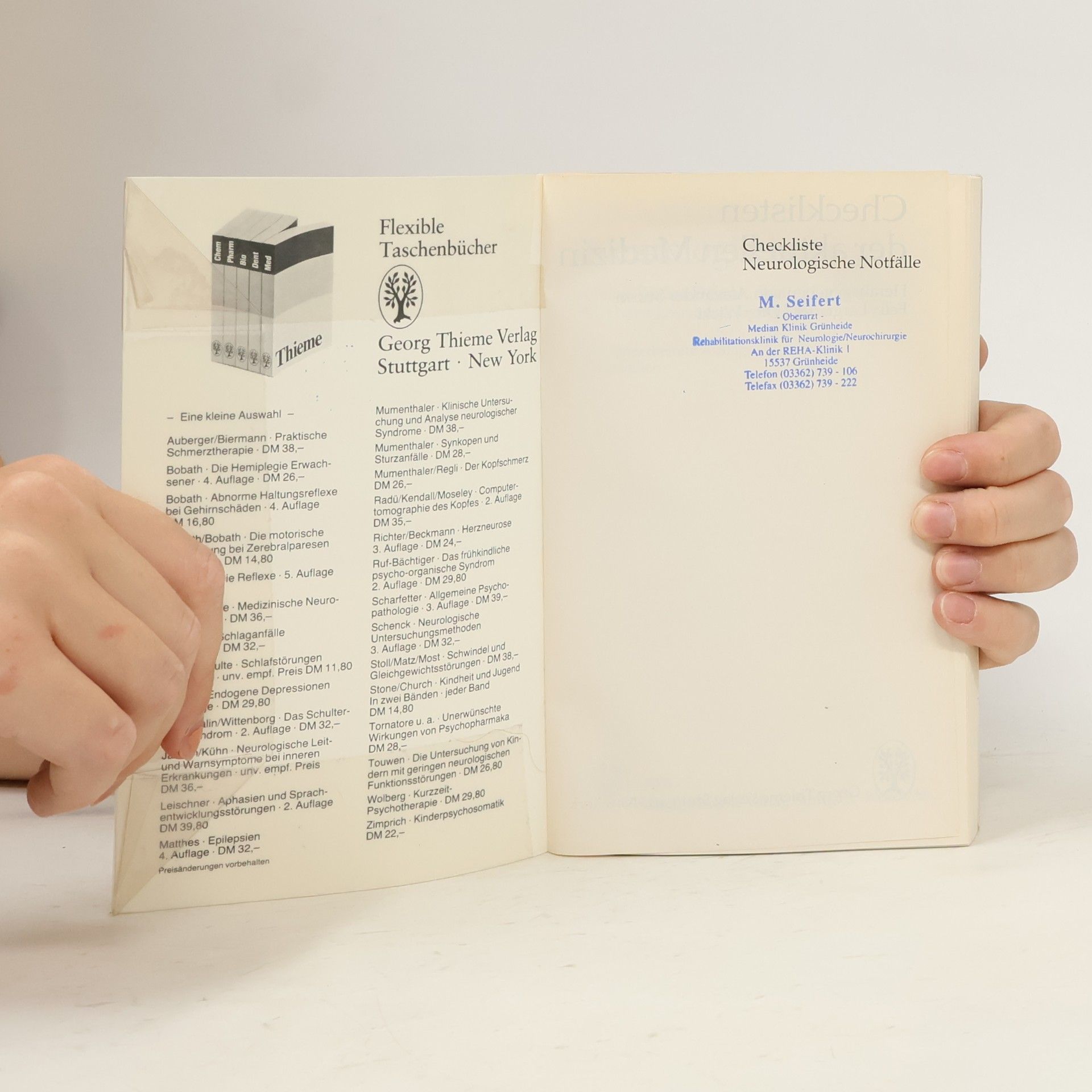 Heinz Walter Delank Checkliste neurologische Notfälle