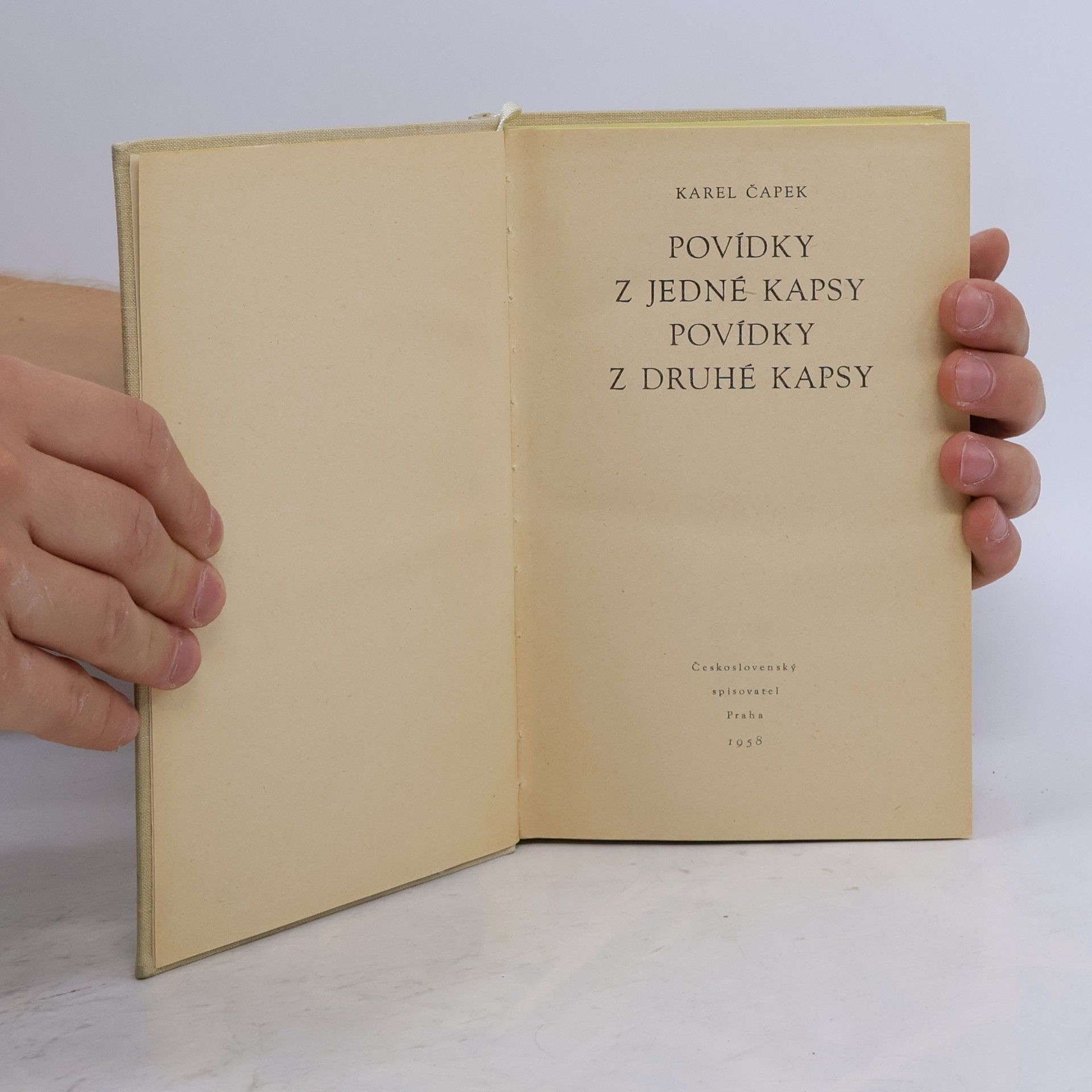 Karel Čapek Povídky z jedné kapsy a povídky z druhé kapsy