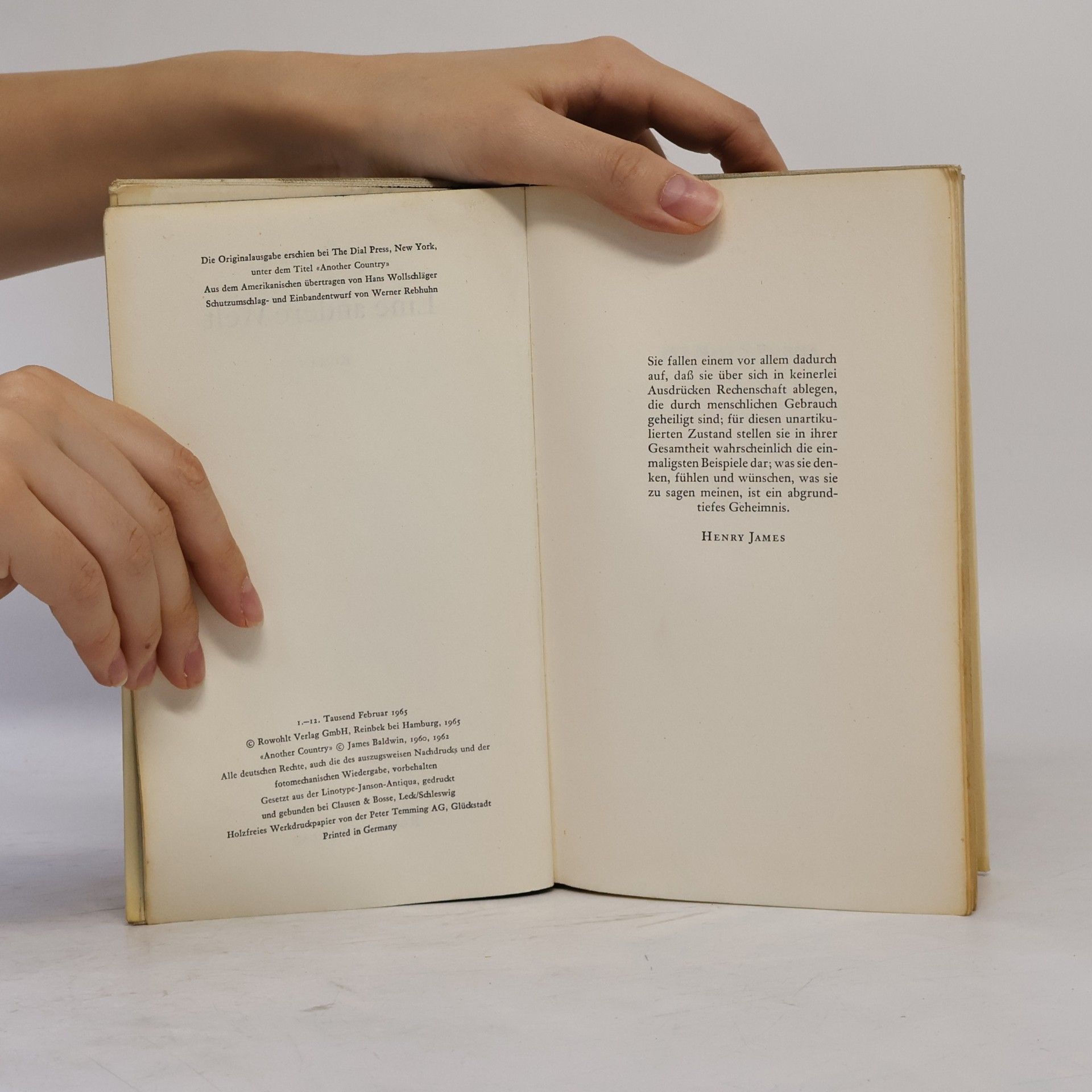 James Baldwin Eine Andere Welt
