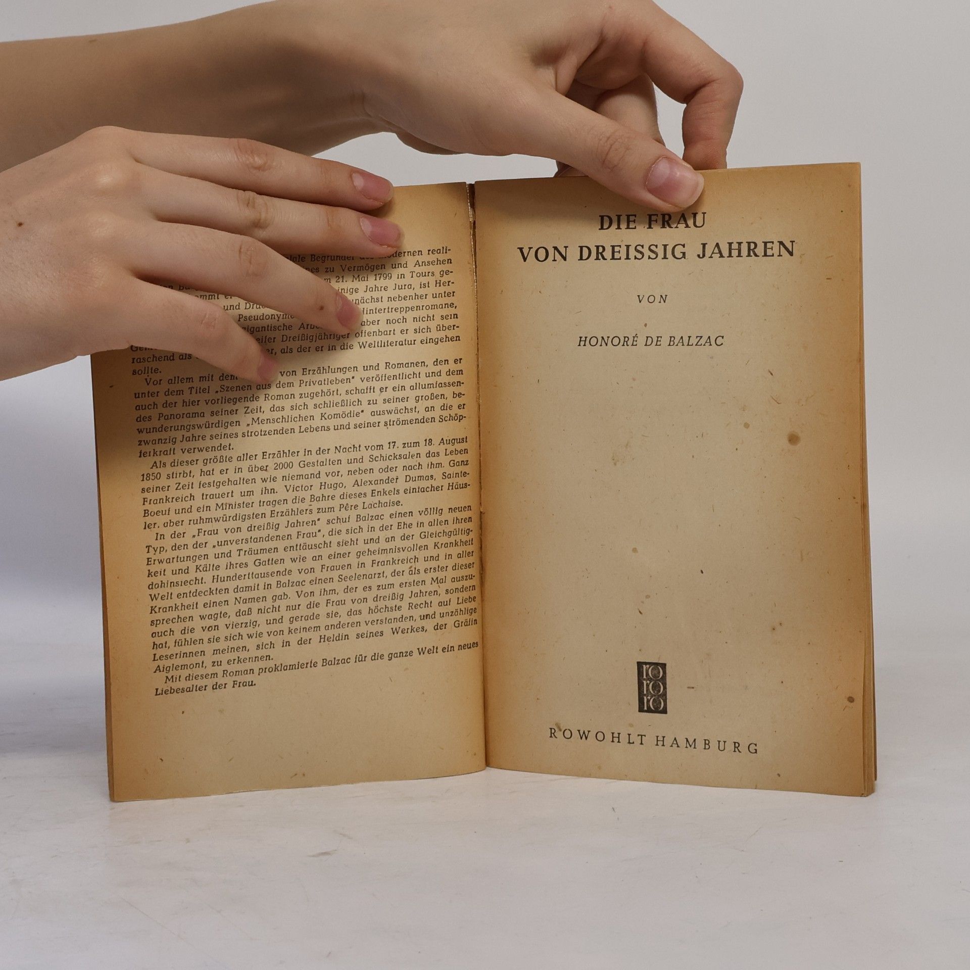 Honoré de Balzac Die Frau von dreissig Jahren