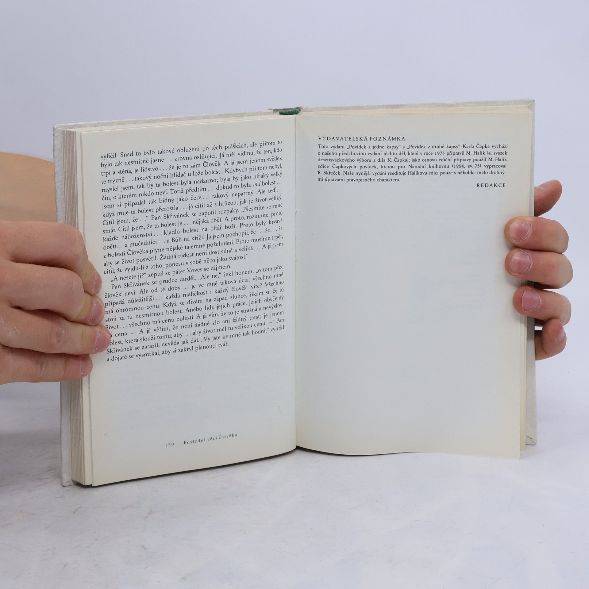 Karel Čapek Povídky z jedné kapsy. Povídky z druhé kapsy
