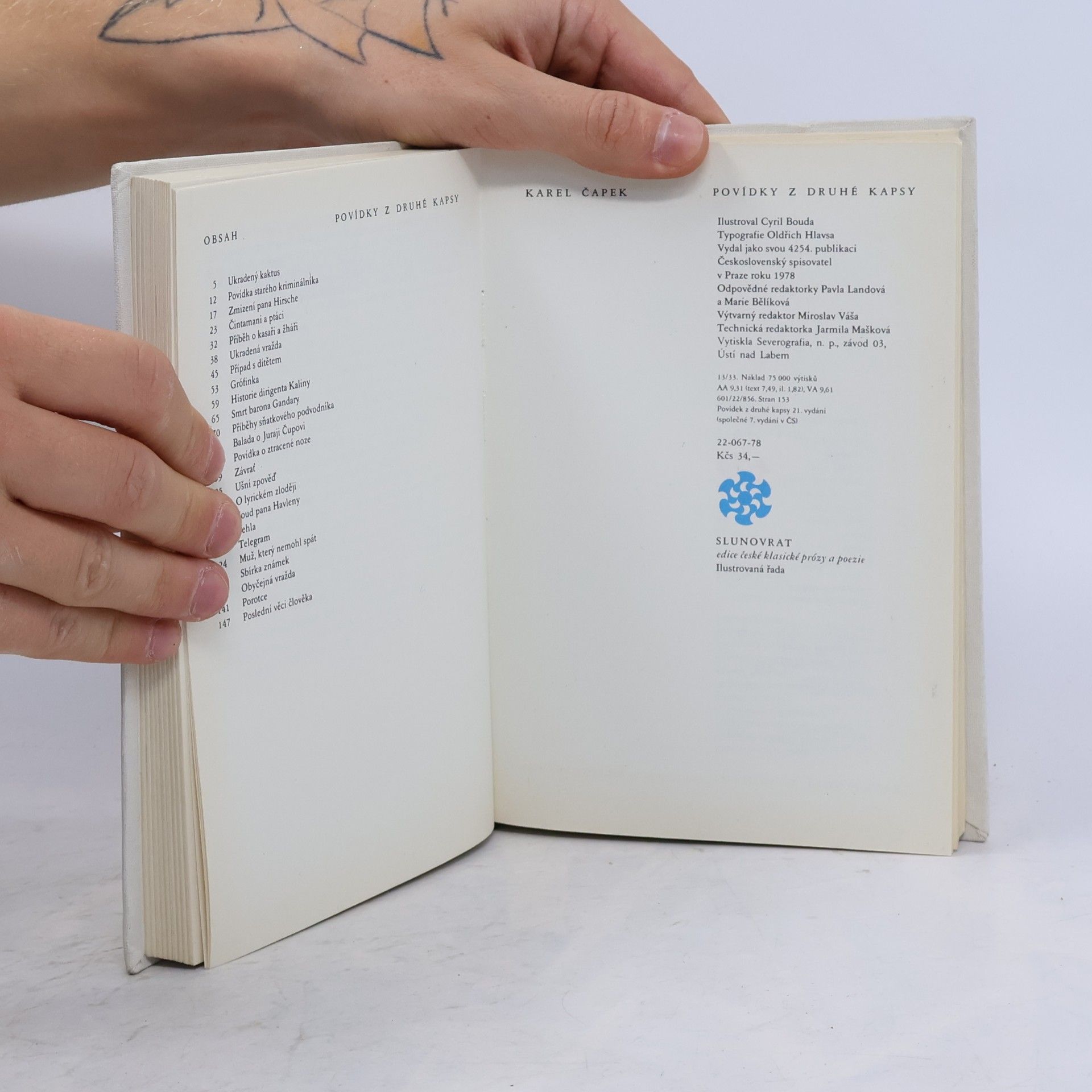 Karel Čapek Povídky z jedné kapsy. Povídky z druhé kapsy