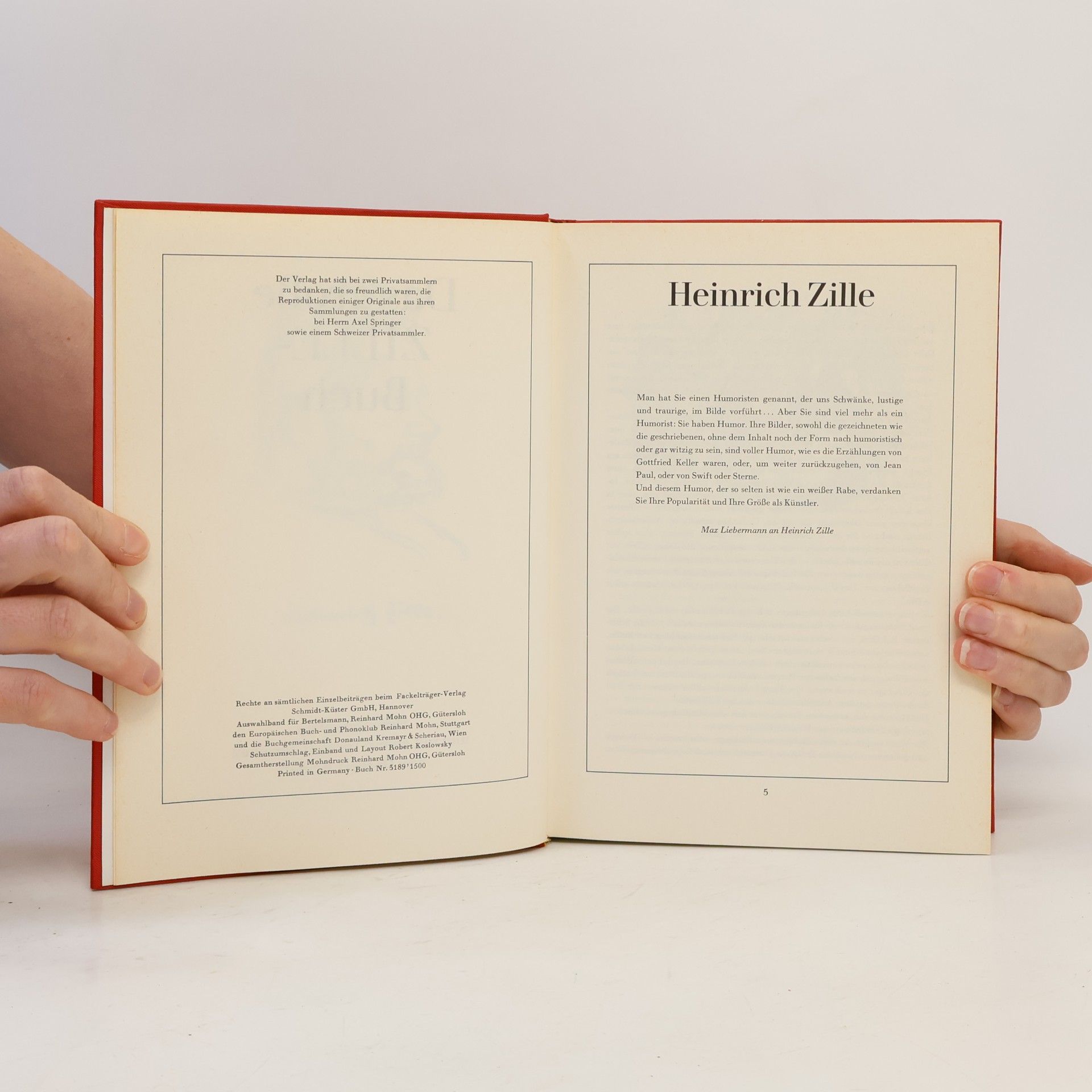 Heinrich Zille Das grosse Zillebuch