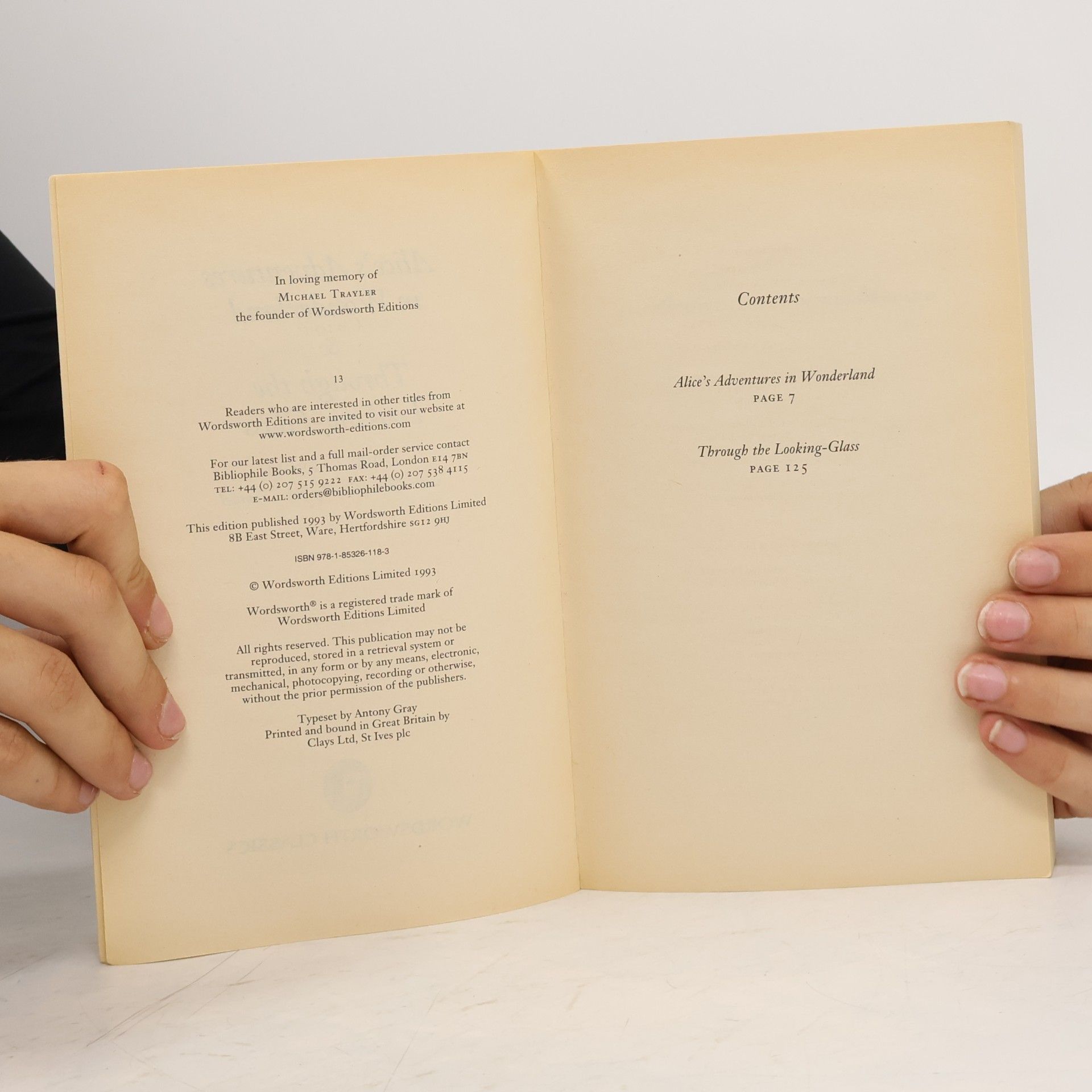 Lewis Carroll Alice in Wonderland and Through the Looking Glass