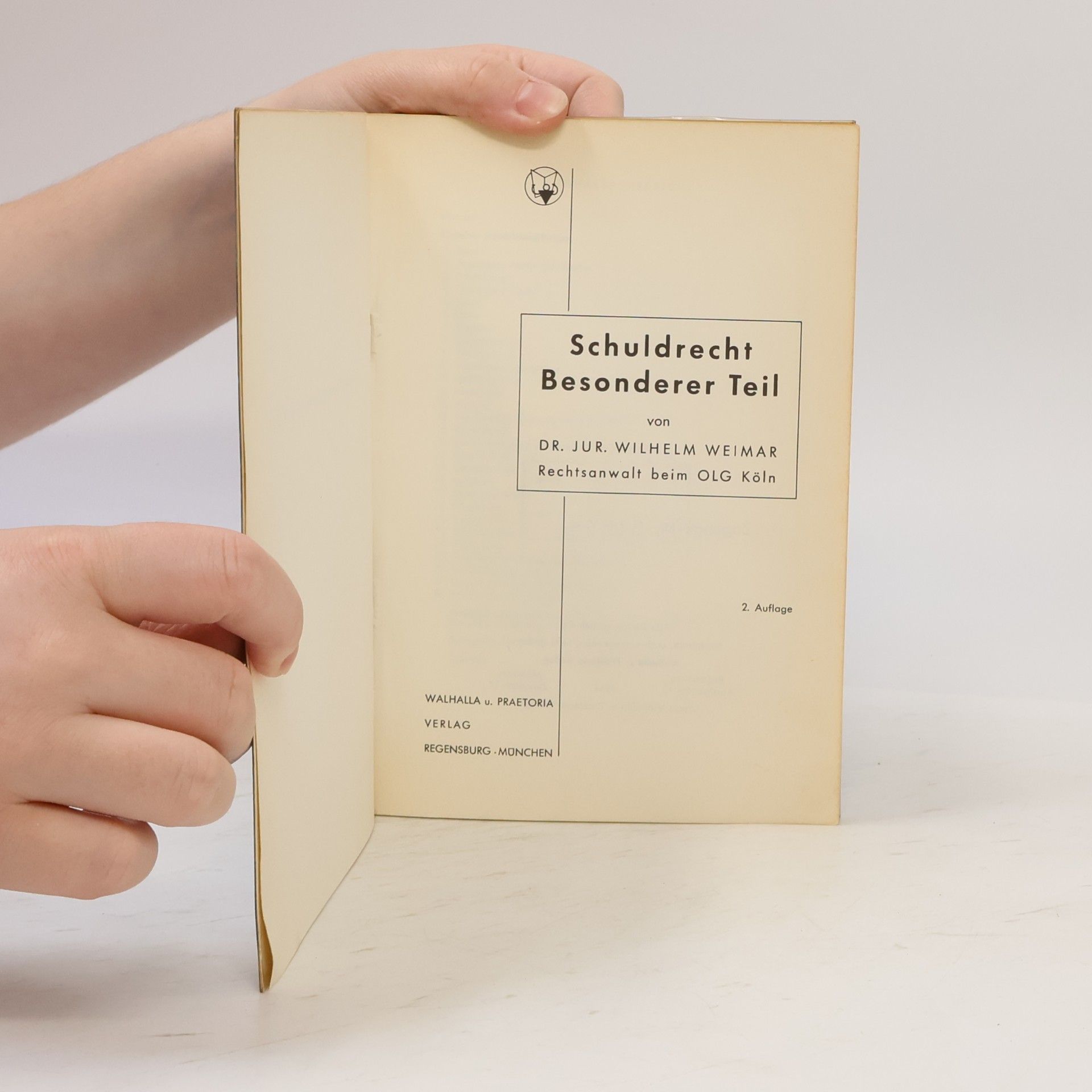 Wilhelm Weimar Schuldrecht Besonderer Teil 2