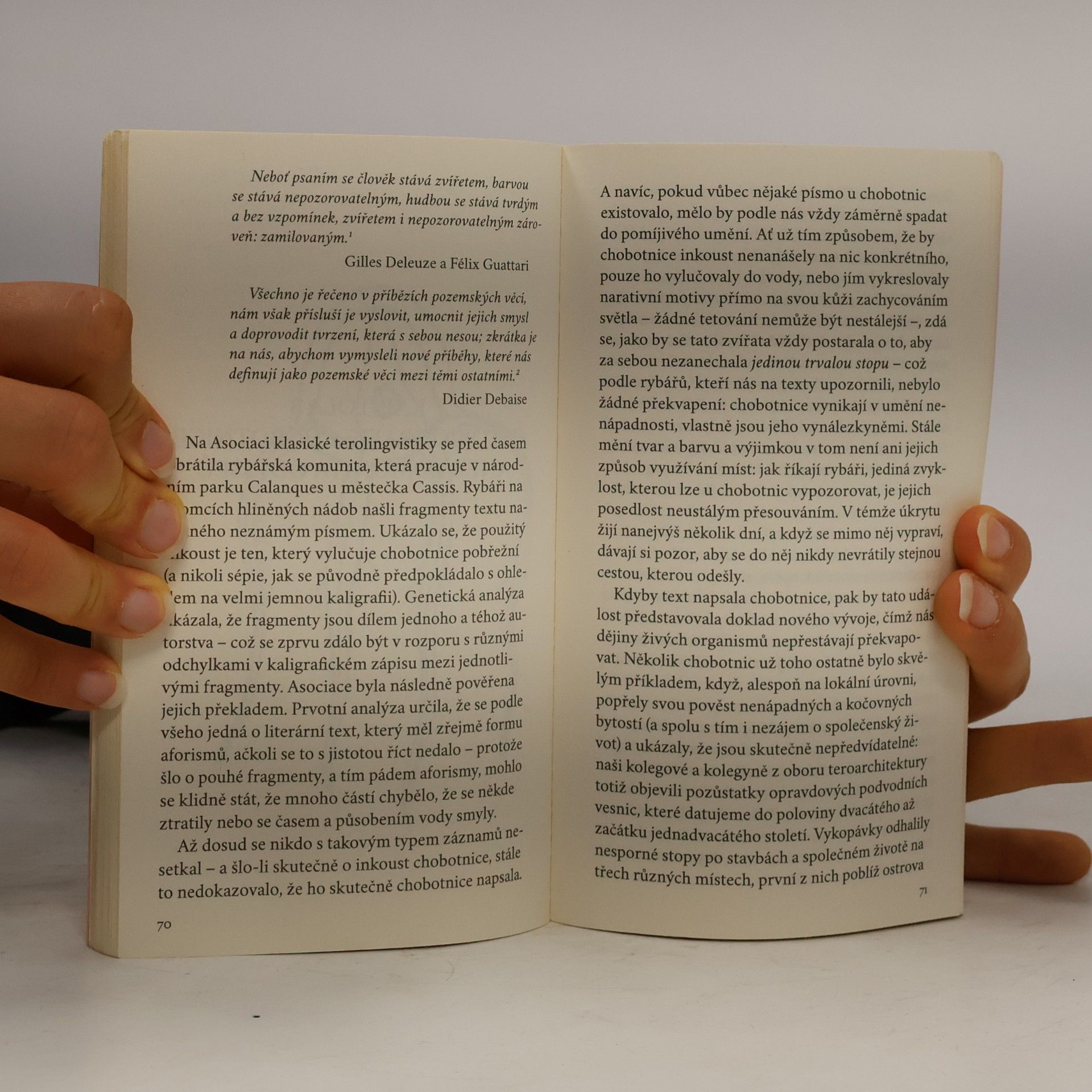 Vinciane Despret Autobiografie chobotnice a jiné anticipační příběhy