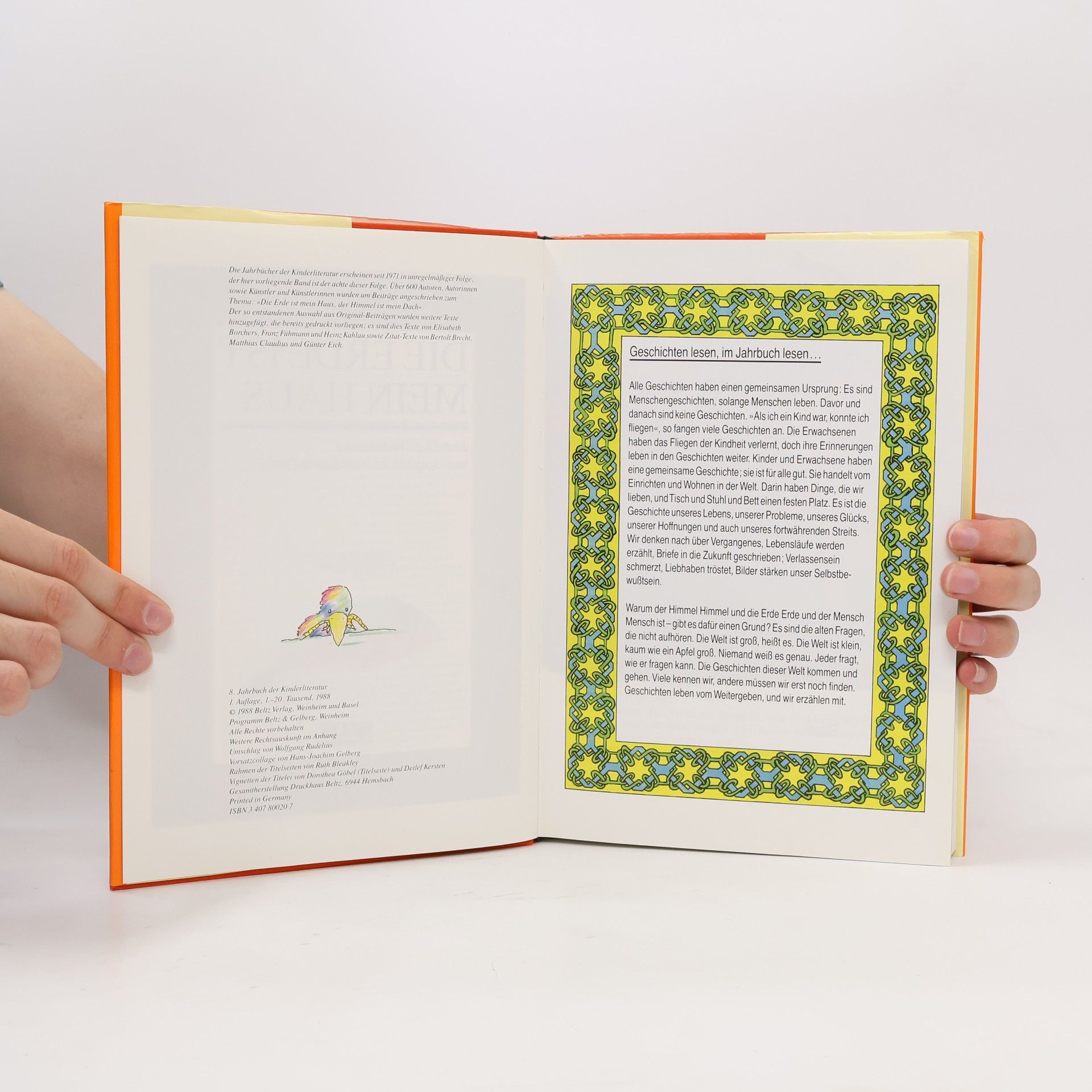 Hans-Joachim Gelberg Jahrbuch der Kinderliteratur 08. Die Erde ist mein Haus