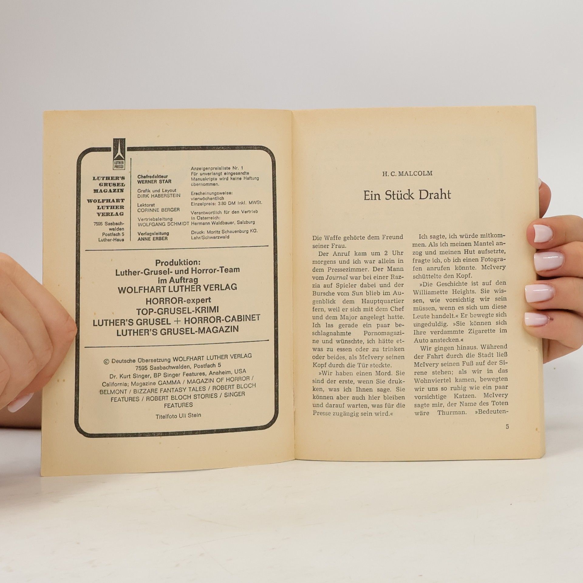 Robert Bloch Luther's Grusel Magazin 6