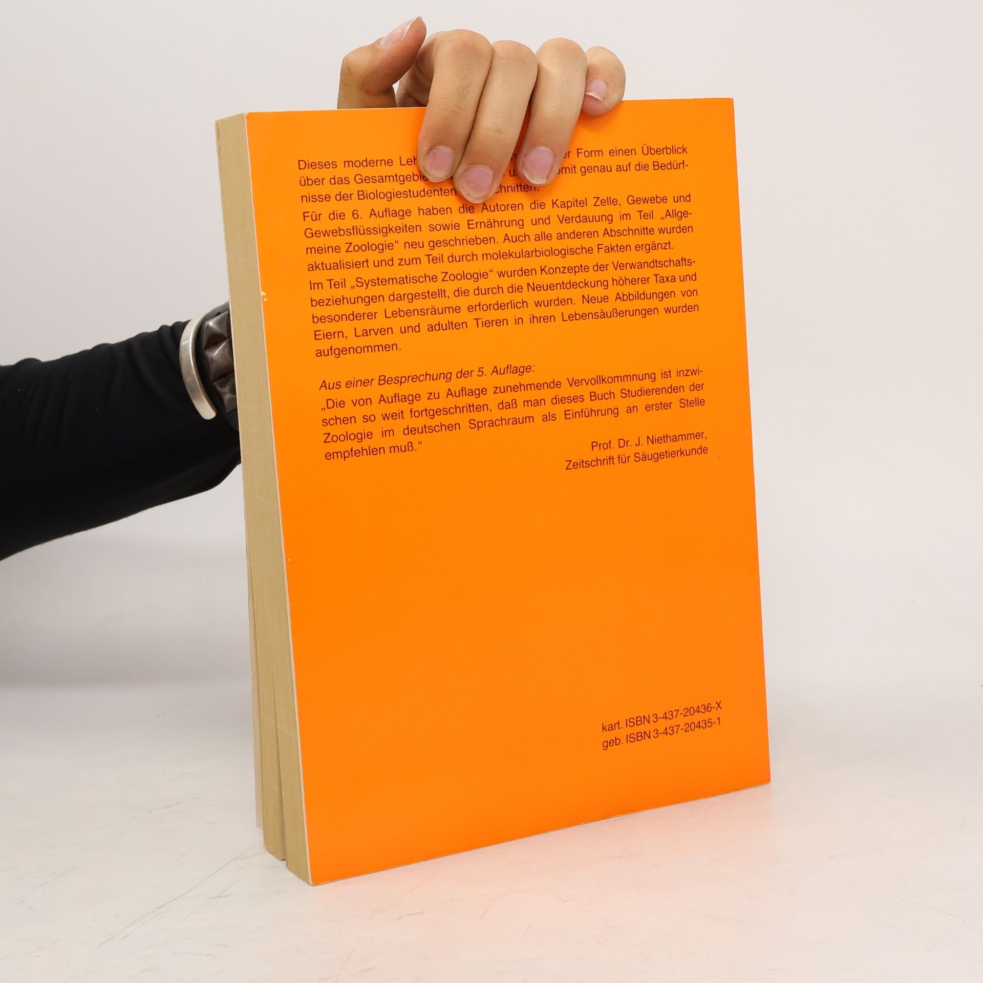Adolf Remane Kurzes Lehrbuch der Zoologie