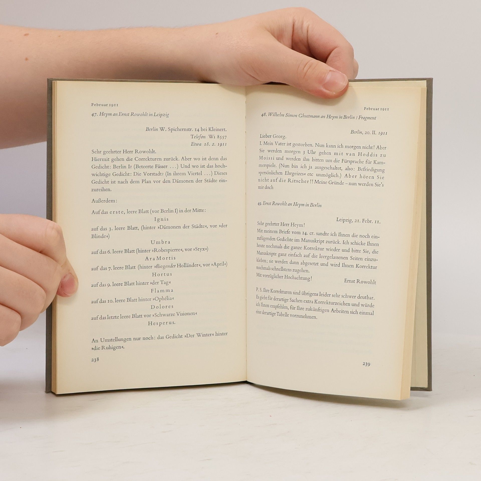 Georg Heym Dichtungen und Schriften Band 3. Tagebücher, Träume und Briefe