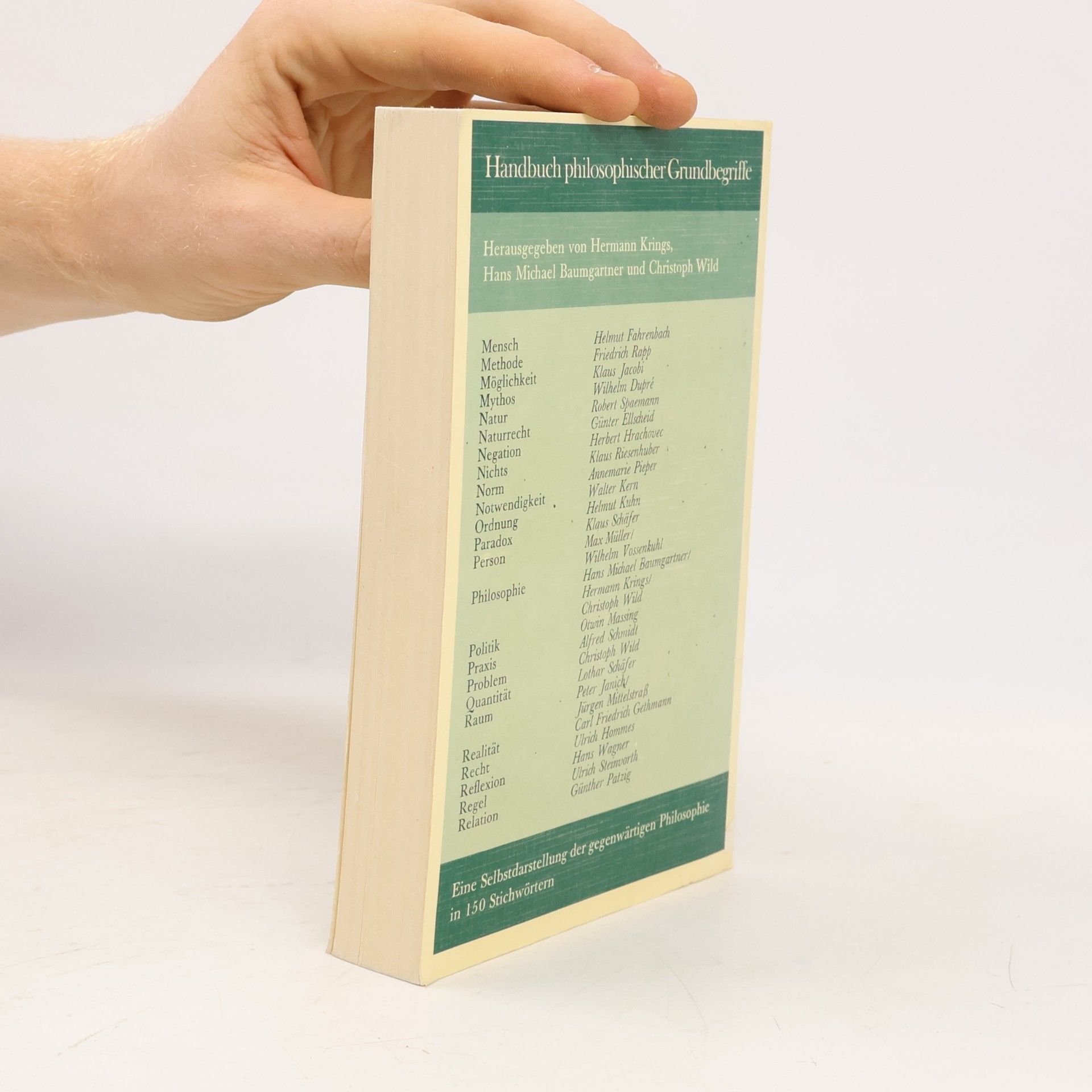 Hermann Krings Handbuch Philosophischer Grundbegriffe 4. Mensch-Relation