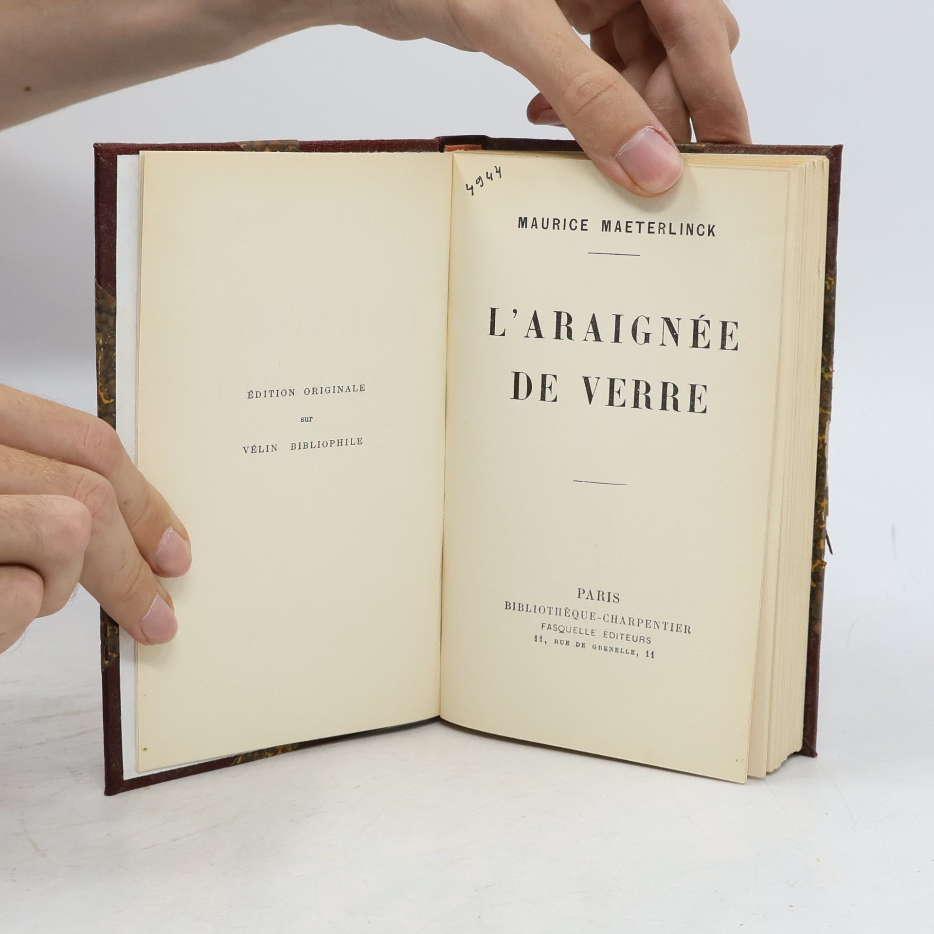 Maurice Maeterlinck L'araignée de verre